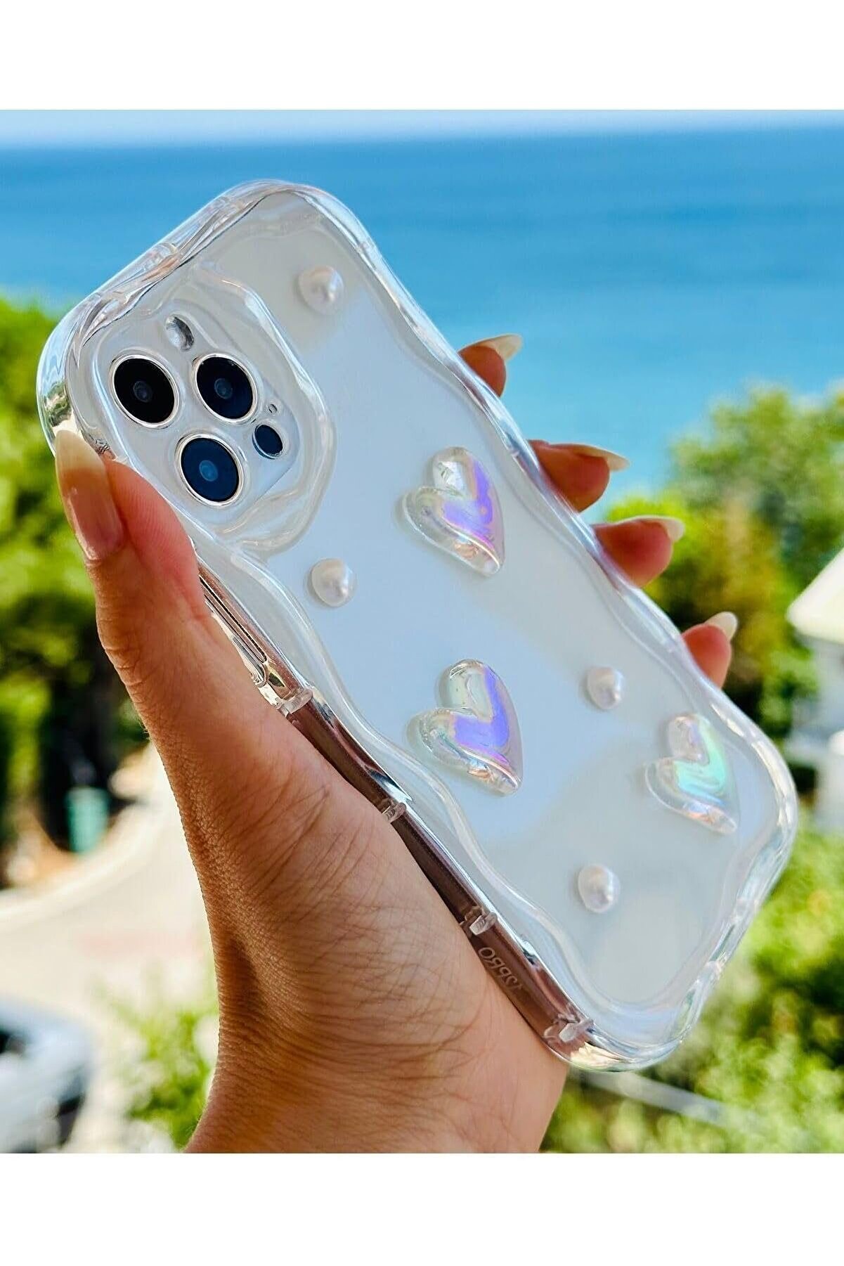 STOREMAX Aksesuar Iphone 12 Ve 12 Pro ile Uyumlu Özel Inci Tasarım 3d Oyuncak Tasarımlı Esnek Silikon Kılıf