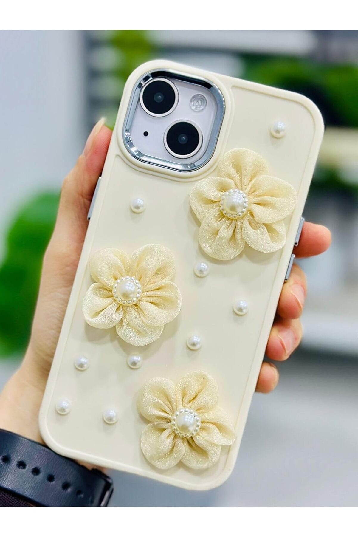 STOREMAX Aksesuar 14 - 15 ile Uyumlu Tül Çiçek Tasarımlı Oyuncaklı Silikon Kılıf 1014773