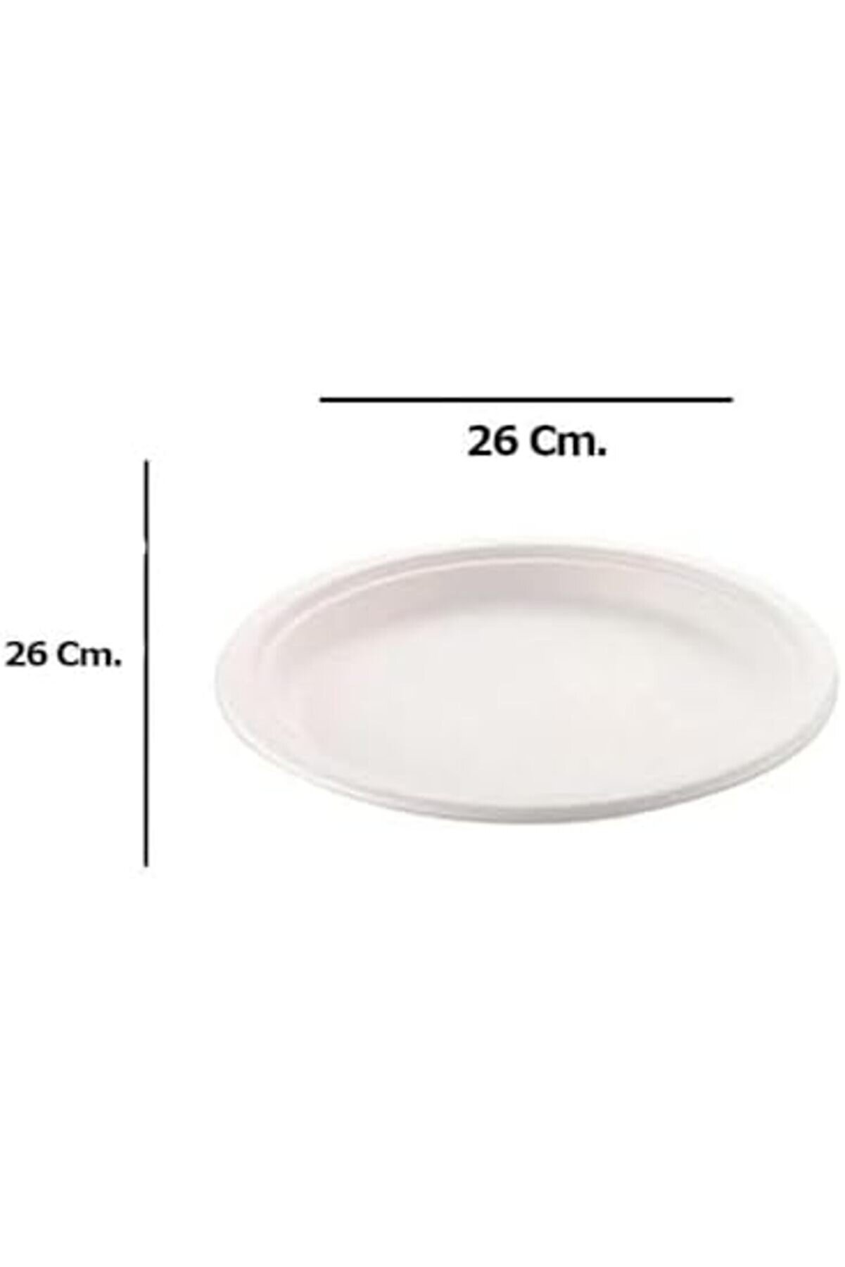 Ekoloji̇k Karton Kağıt Tek Kullanımlık Tabak - 26 Cm. - 50 Adetli̇k 3 Paket 1014773