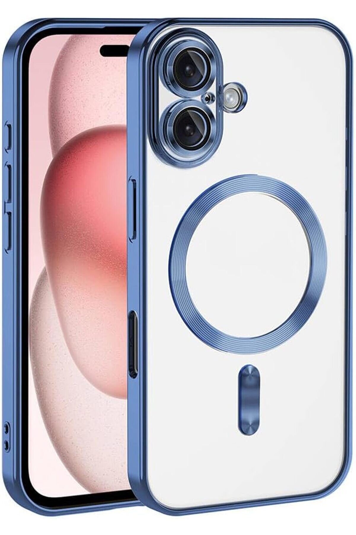 STOREMAX ile uyumlu 16 Kılıf Kamera Korumalı M-safe Şarj Özellikli Demre Kapak Mavi 1014773