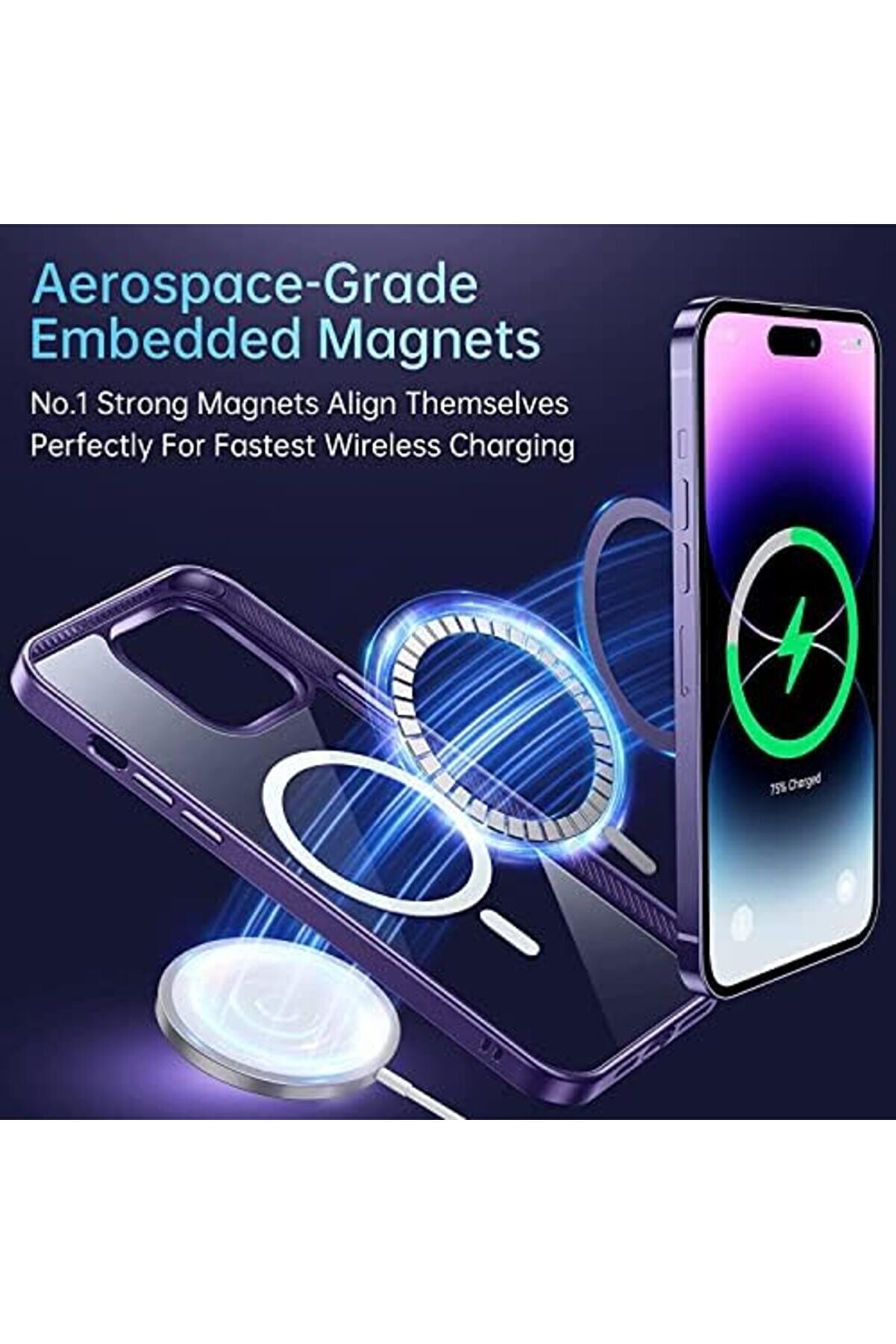 İphone 14 Pro İle Uyumlu Arkası Şeffaflığında Poli̇karbonat Cam Kenarları Darbe Önleyi̇ci̇ Si̇li̇on Premi̇