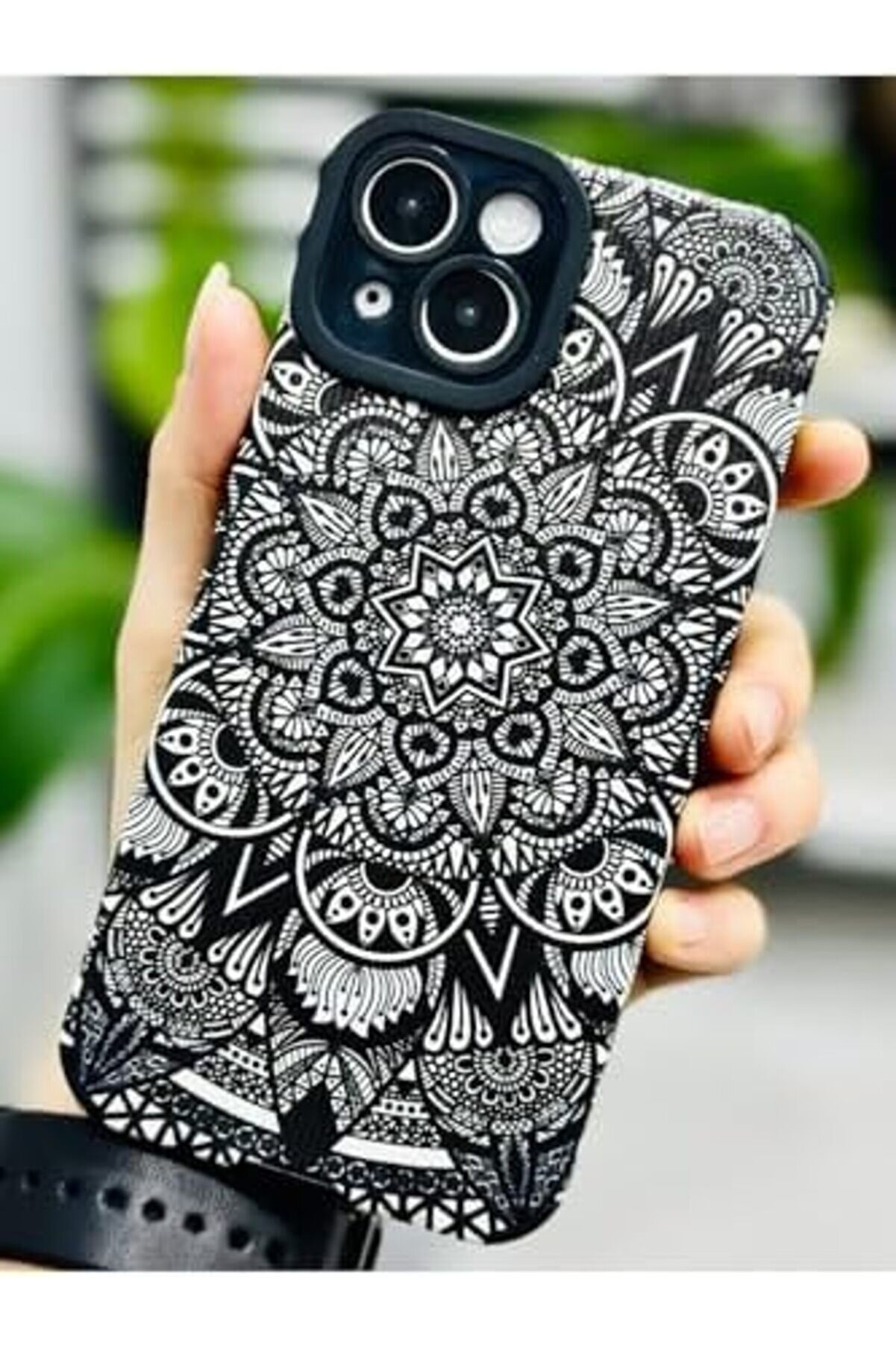 Aksesuar 13 Ve 14 İle Uyumlu Kaplama Mandala Tasarımlı Esnek Si̇li̇kon Kılıf 1014773
