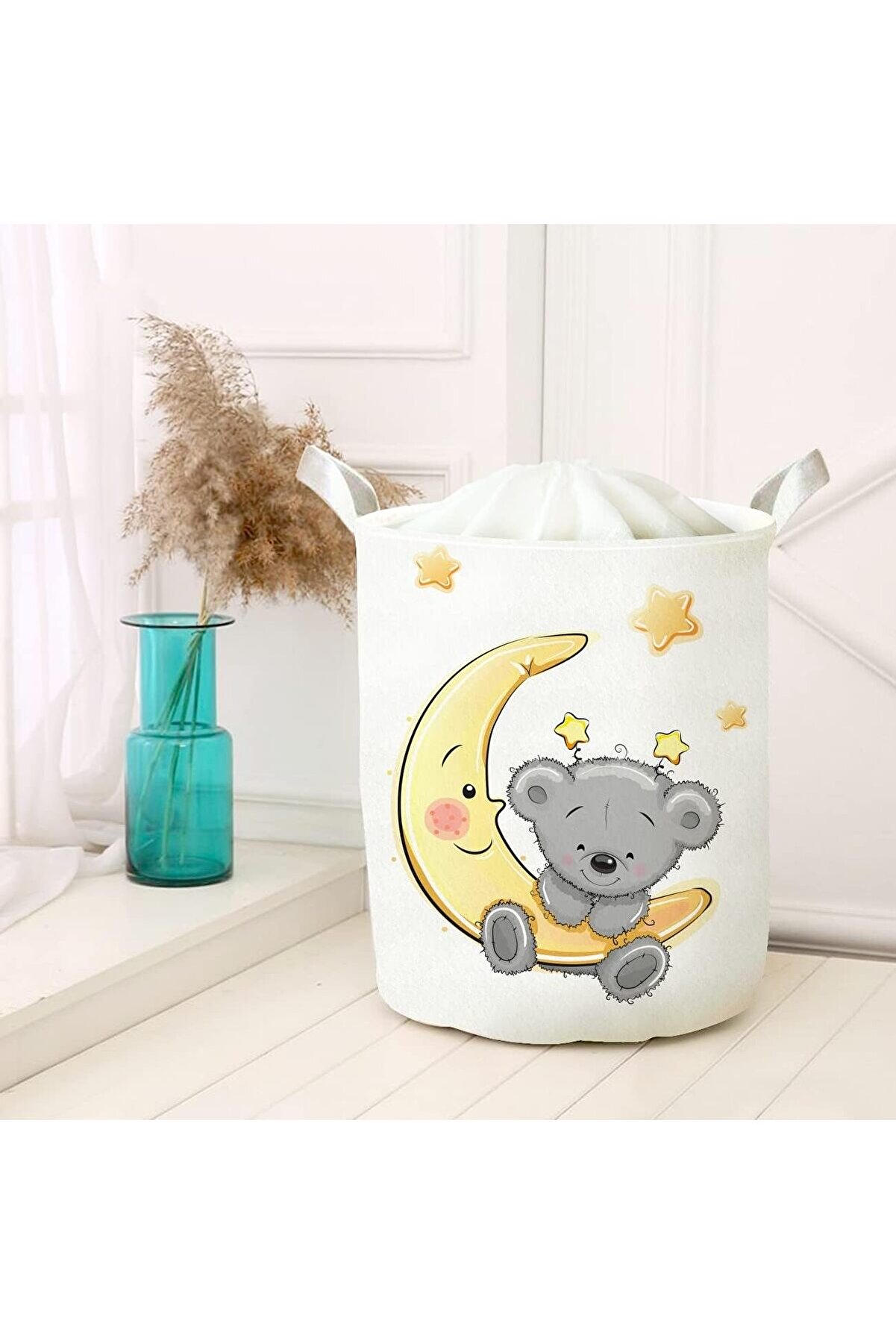 STOREMAX Amaçlı Oyuncak Saklama Kutusu Kirli Çamaşır Piknik Sepeti Katlanır Düzenleyici Keçe Model 00008 101