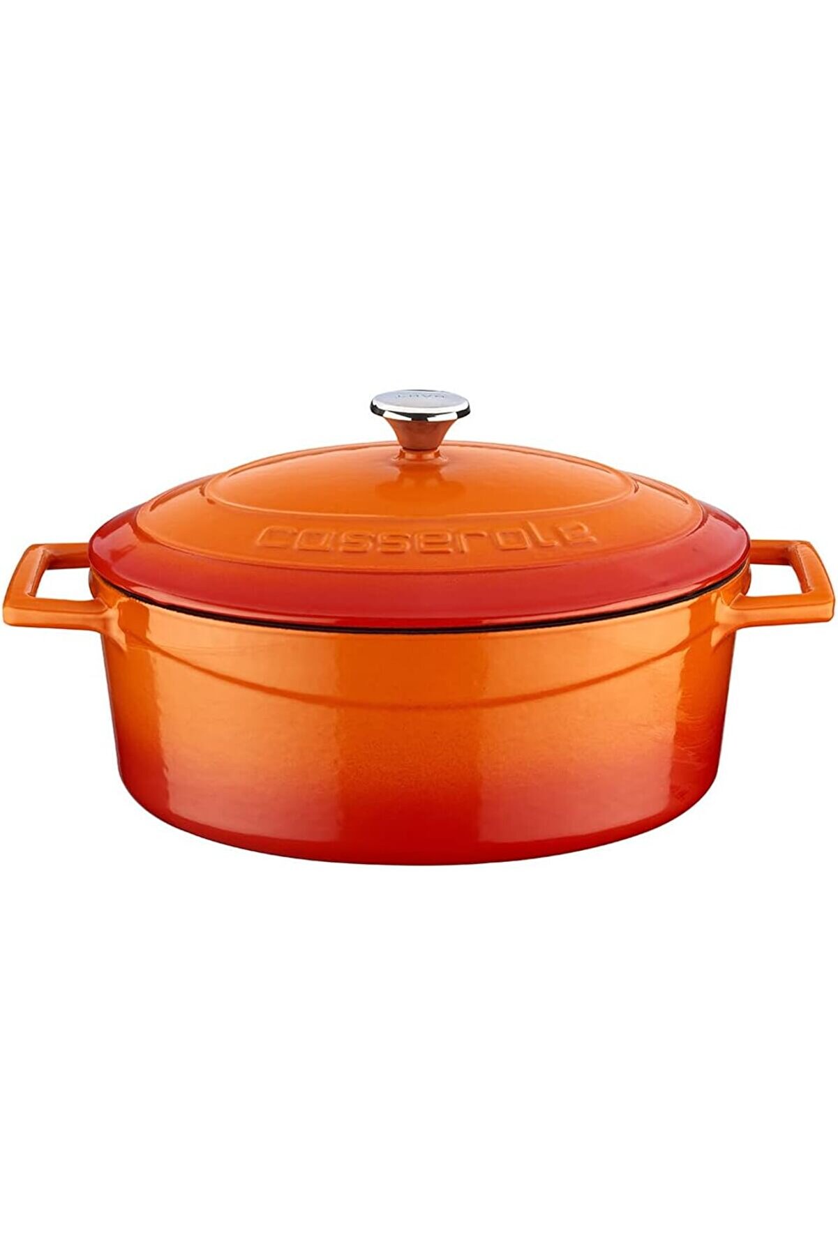 STOREMAX modashine Metal Oval Döküm Tencere, 25 cm, Turuncu modascope 1014773