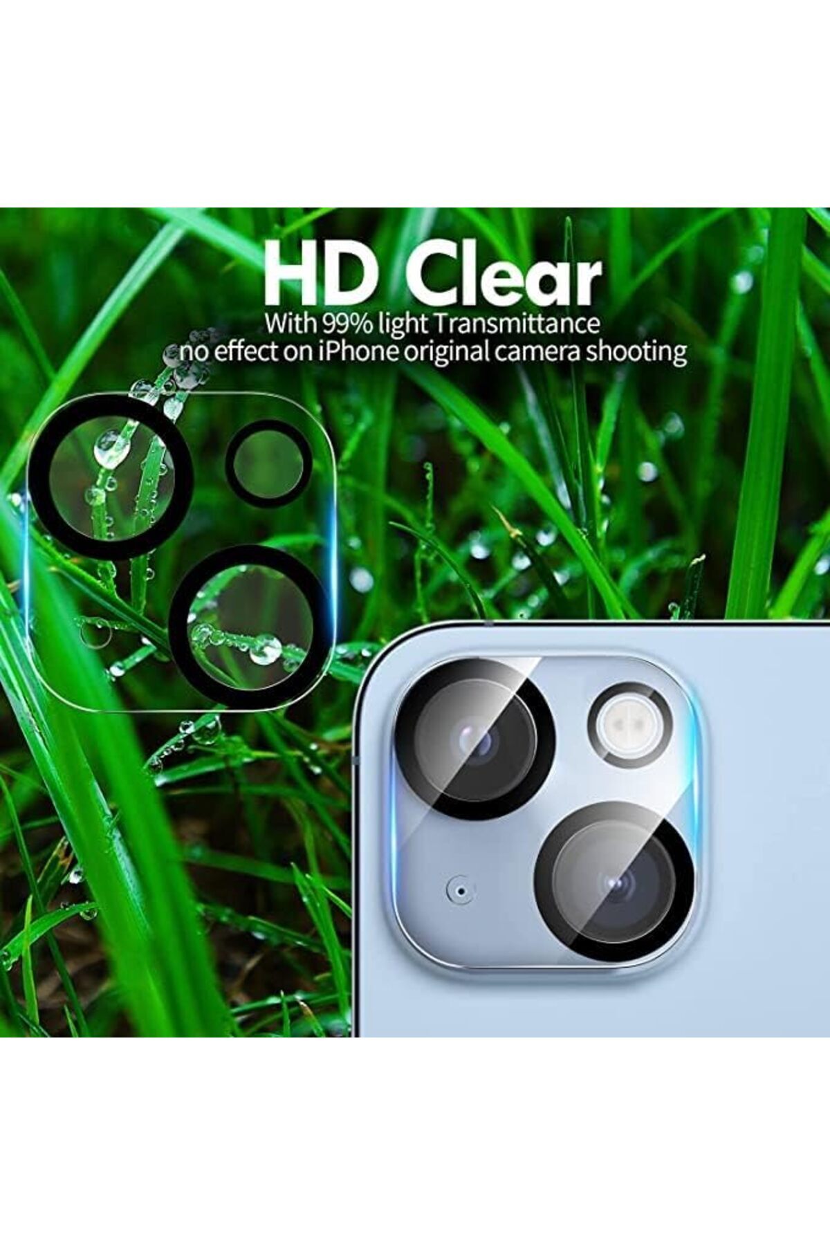 15 Ve 15 Uyumlu Kamera Lens Temperli̇ Cam Kamera 9H Sertli̇k Hd Şeffaf Kamera Lens Kapağı Cam Fi̇lm 10