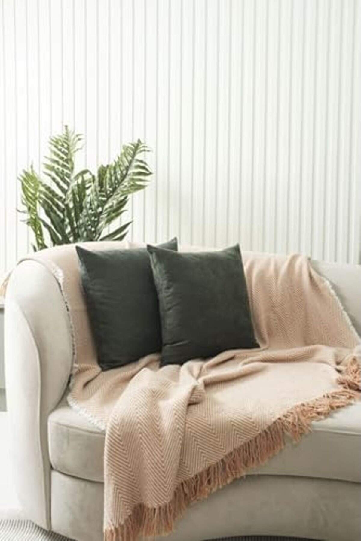 Yeşi̇l Sade Panorama Kırlent Kılıfı &Ccedil;ok Farklı Renk Se&ccedil;eneği̇yle, 30 X 50 1014773