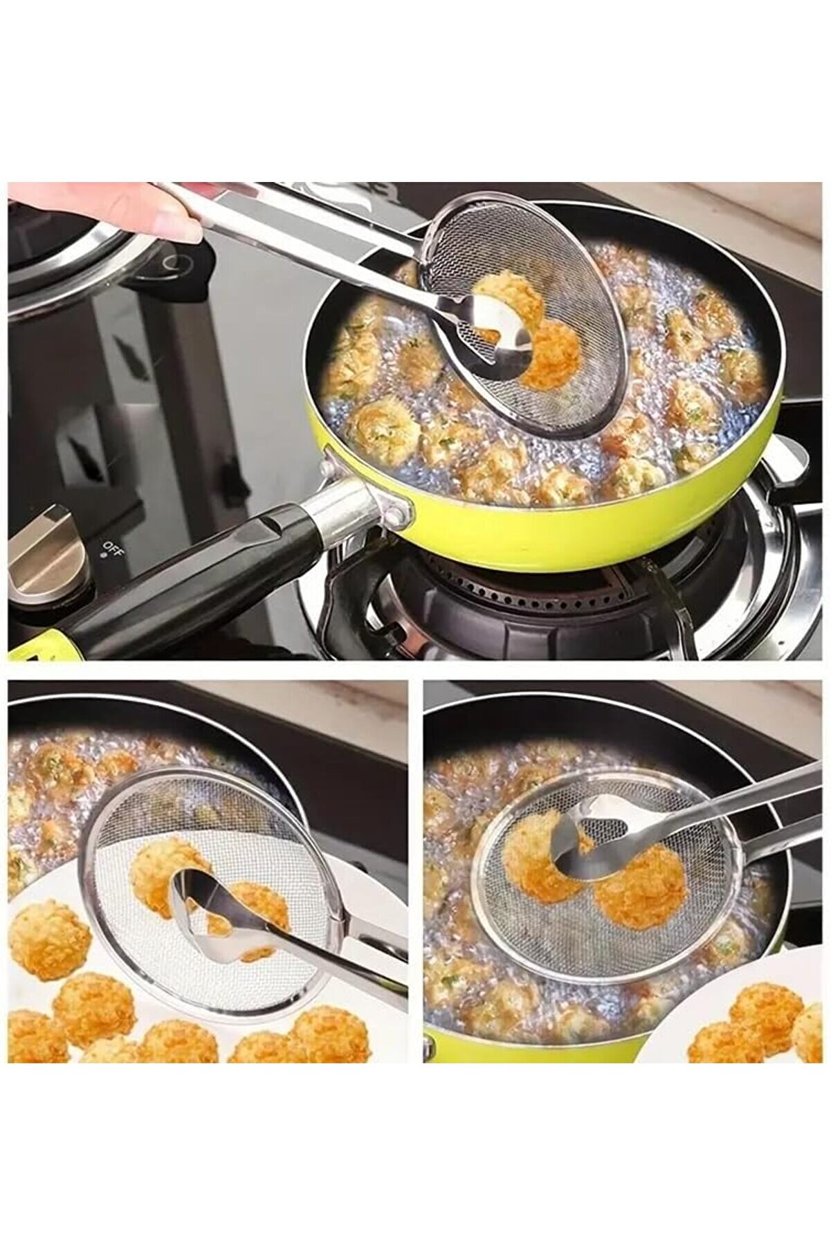 Modashi̇ne Paslanmaz Çeli̇k Kızartma Maşası, Süzgeç Fi̇ltreli̇, Metal Modascope 1014773