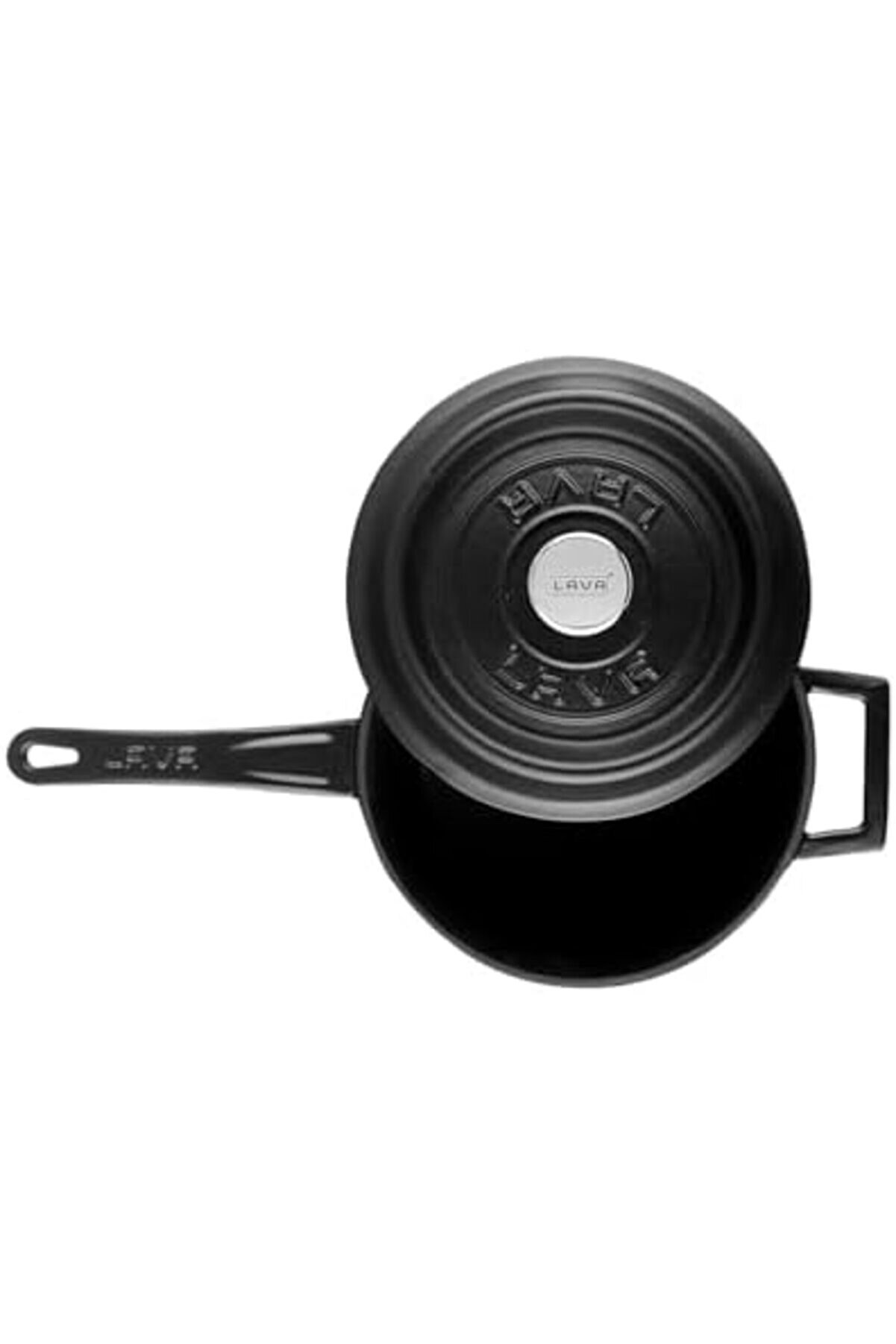 Mrtshoppng Döküm Yuvarlak Sos Tenceresi̇. Döküm Demi̇r Yekpare Saplı Trendy Seri̇si̇ Çap(Ø18 Cm. Si̇yah M