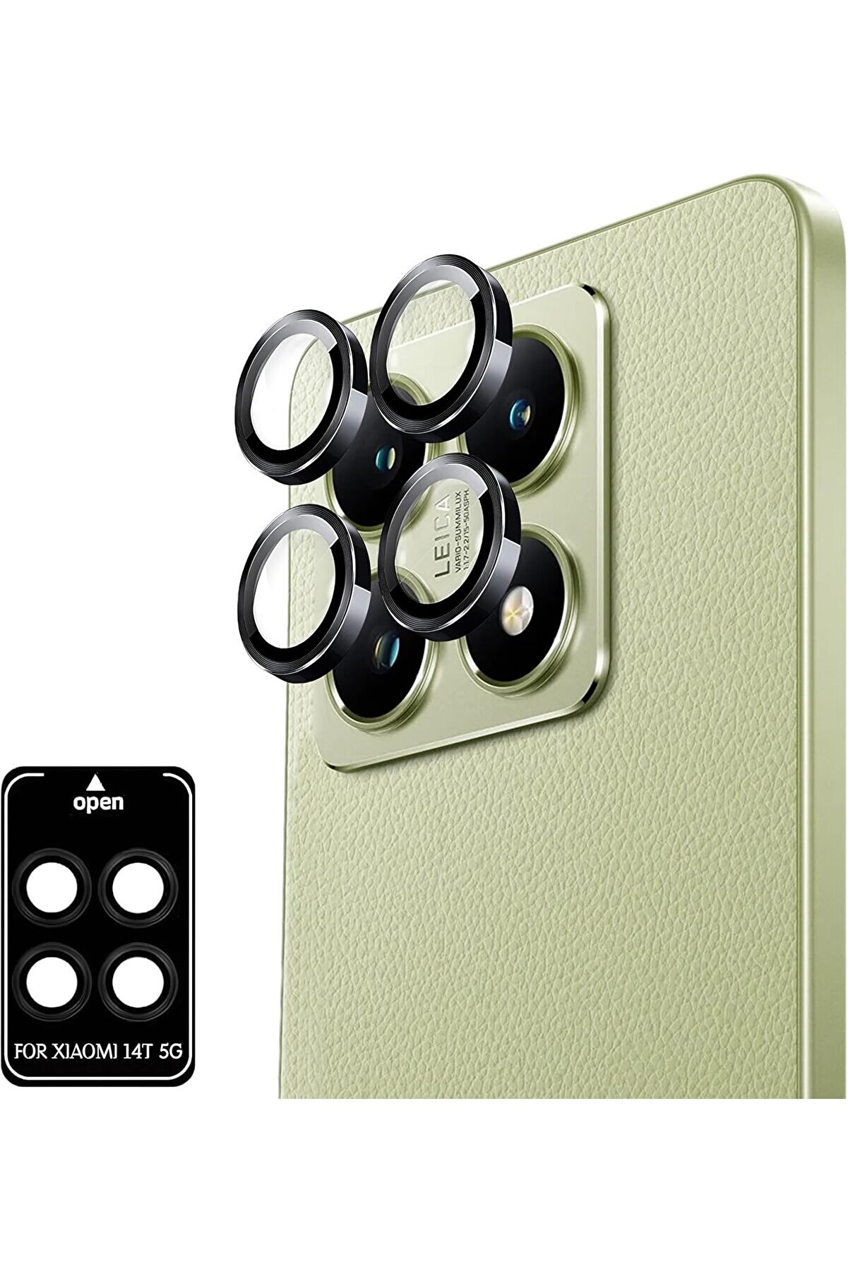 Xi̇aomi̇ 14T 5G İ&ccedil;i̇n Otomati̇k Hi̇zalama Aparatlı 9H Sertli̇ği̇nde Kamera Lens Koruyucu G&ouml;r&uuml;nt&uuml;y&uuml; Bozmayan