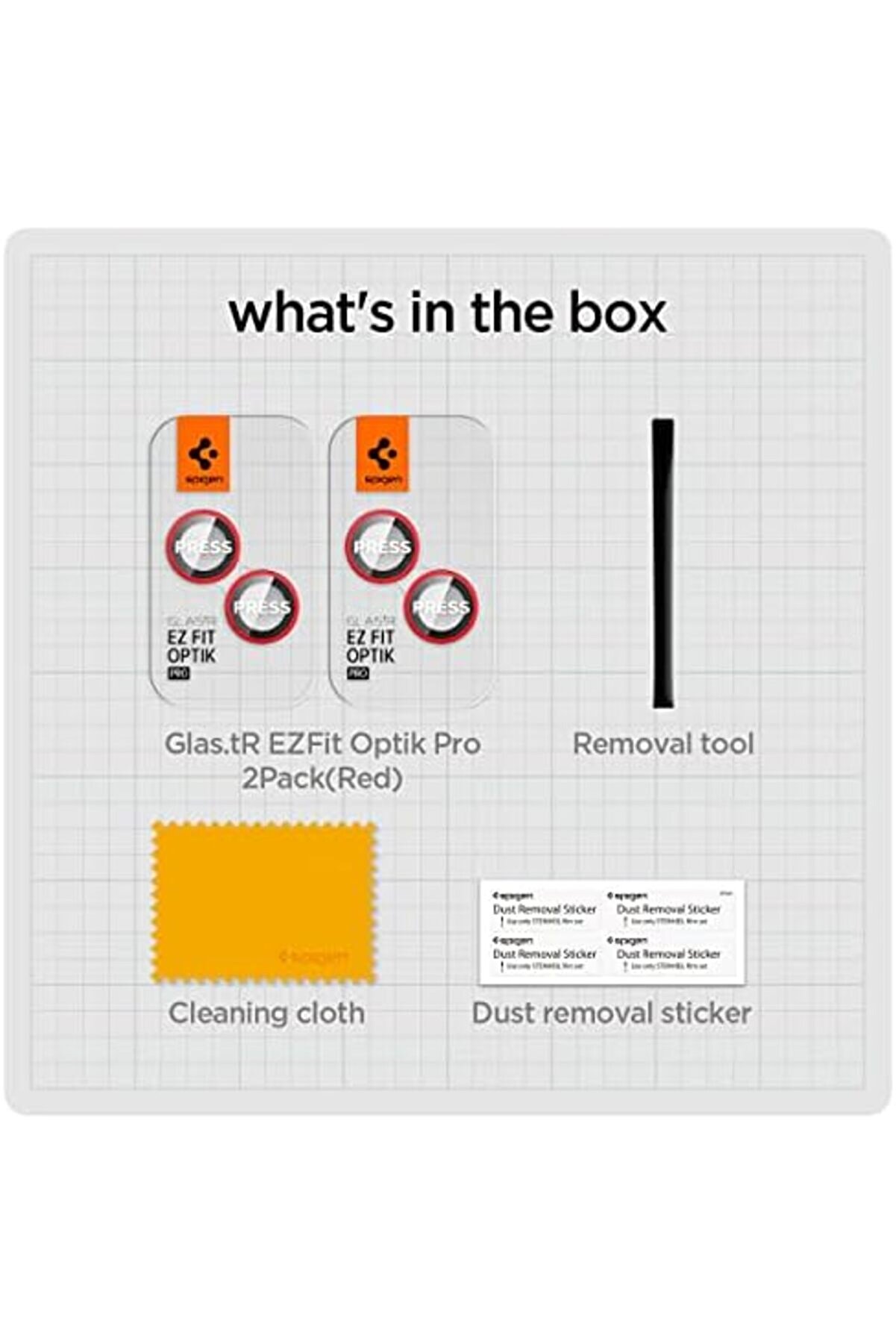 İphone 15 / 15 Plus / 14 / 14 Plus Kamera Lens Camı Koruyucu Glas.tr Ez Fi̇t Opti̇k Pro (2 Adet) Red -