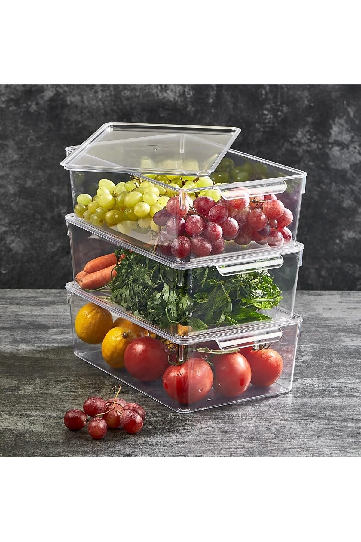 STOREMAX svngsphereshop 1 Adet Kırılmaz Şefaf Akrilik Kapaklı Buzdolabı Organizeri | Buzdolabı İçi Düzenleyic