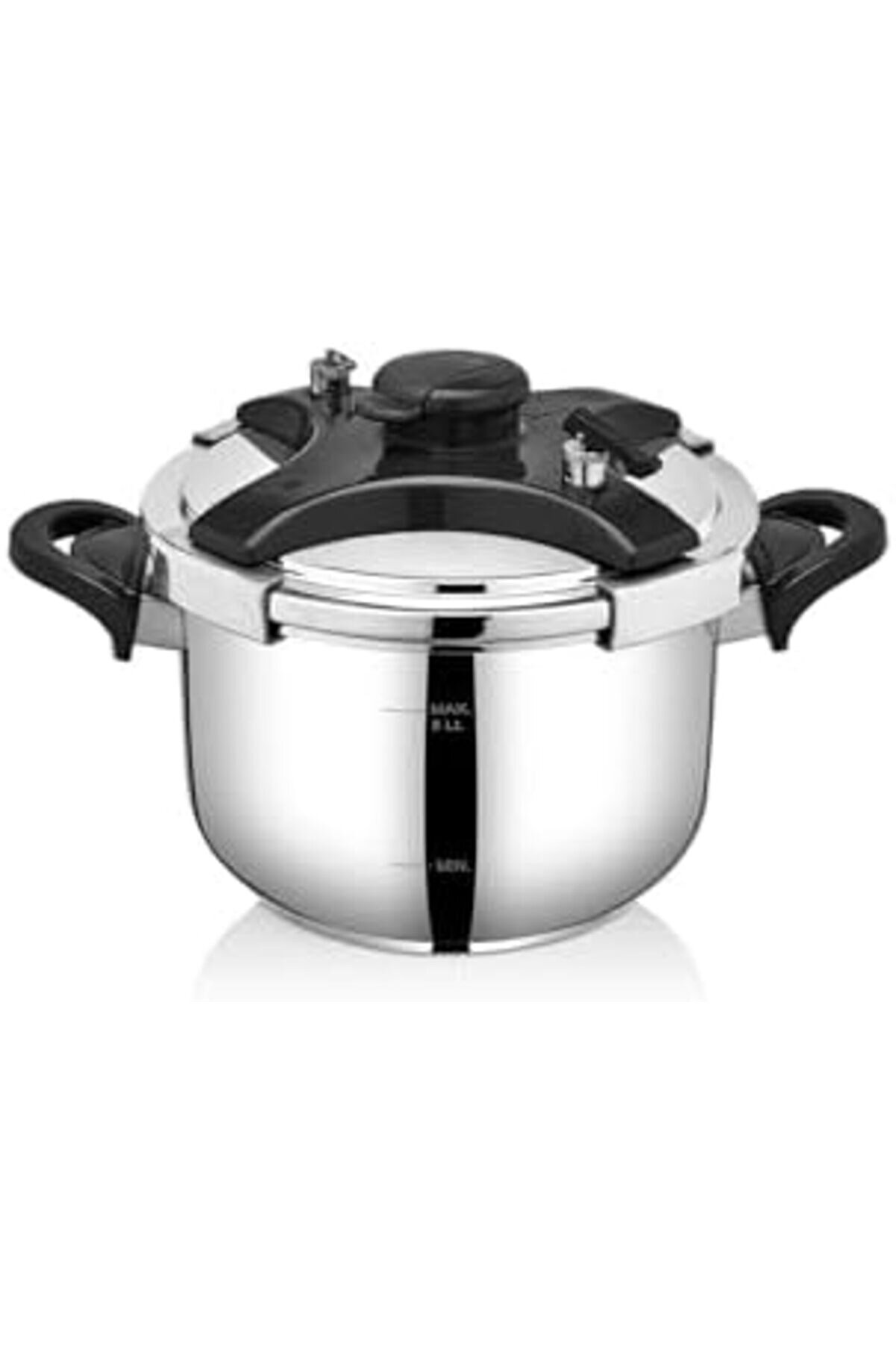 Modashi̇ne 5 Li̇tre Prati̇k D&uuml;d&uuml;kl&uuml; Tencere Si̇yah Kapak Modascope 1014773