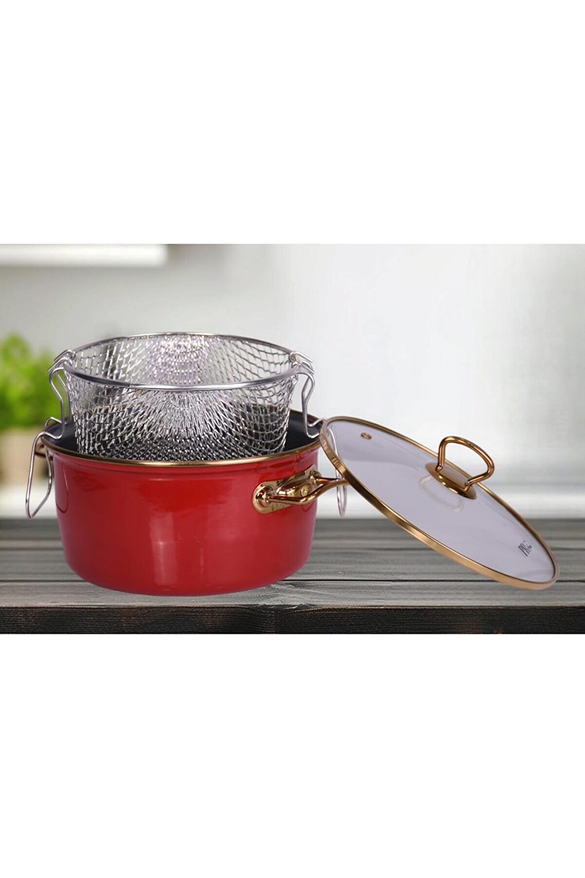 STOREMAX modashine Red Kızartma Tenceresi 22 cm modascope 1014773