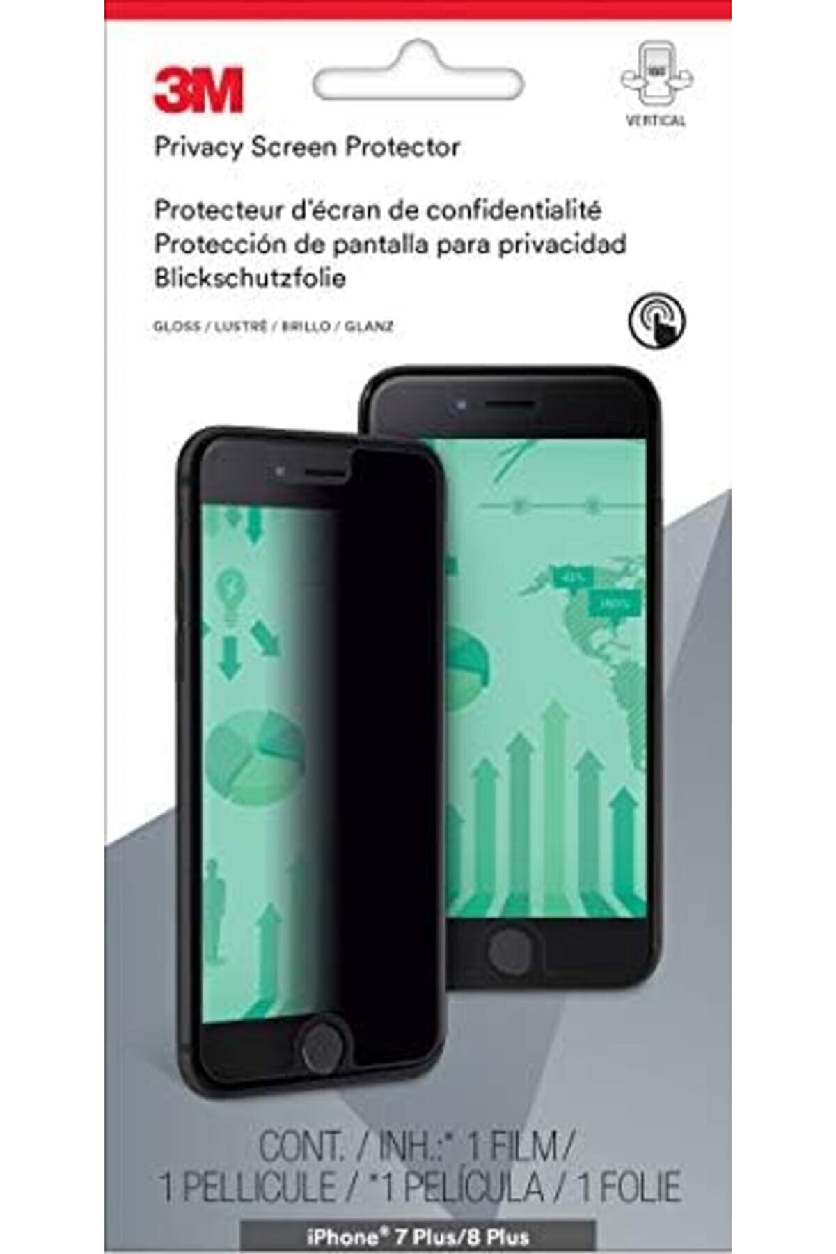 Gi̇zli̇li̇k Sağlayan Ekran Koruması, 6 /6S /7 /8, Si̇yah 1014773