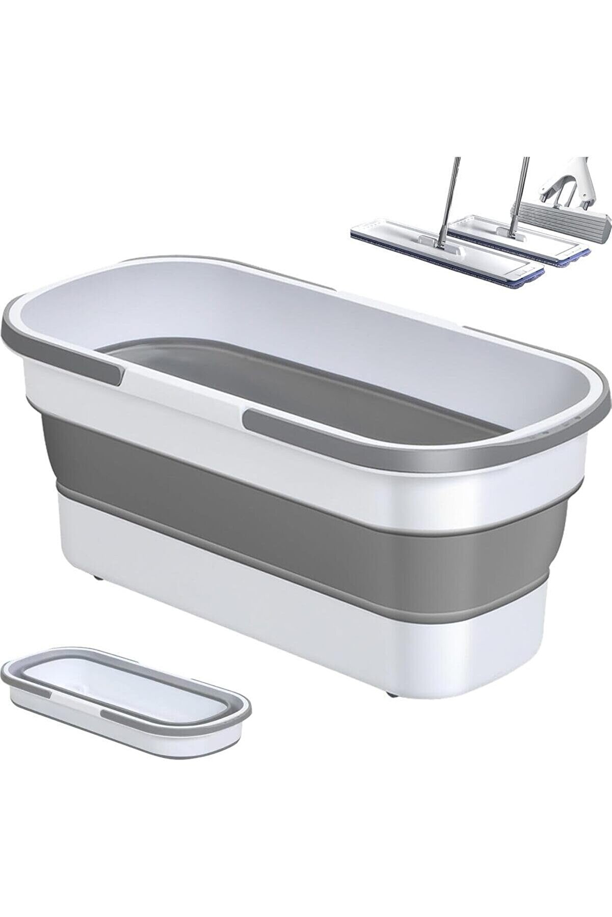 STOREMAX Tekerlekli Büyük Katlanabilir Çamaşır Sepeti Paspas Kovası | Katlanır Kova 25 X 57 Cm 1014773