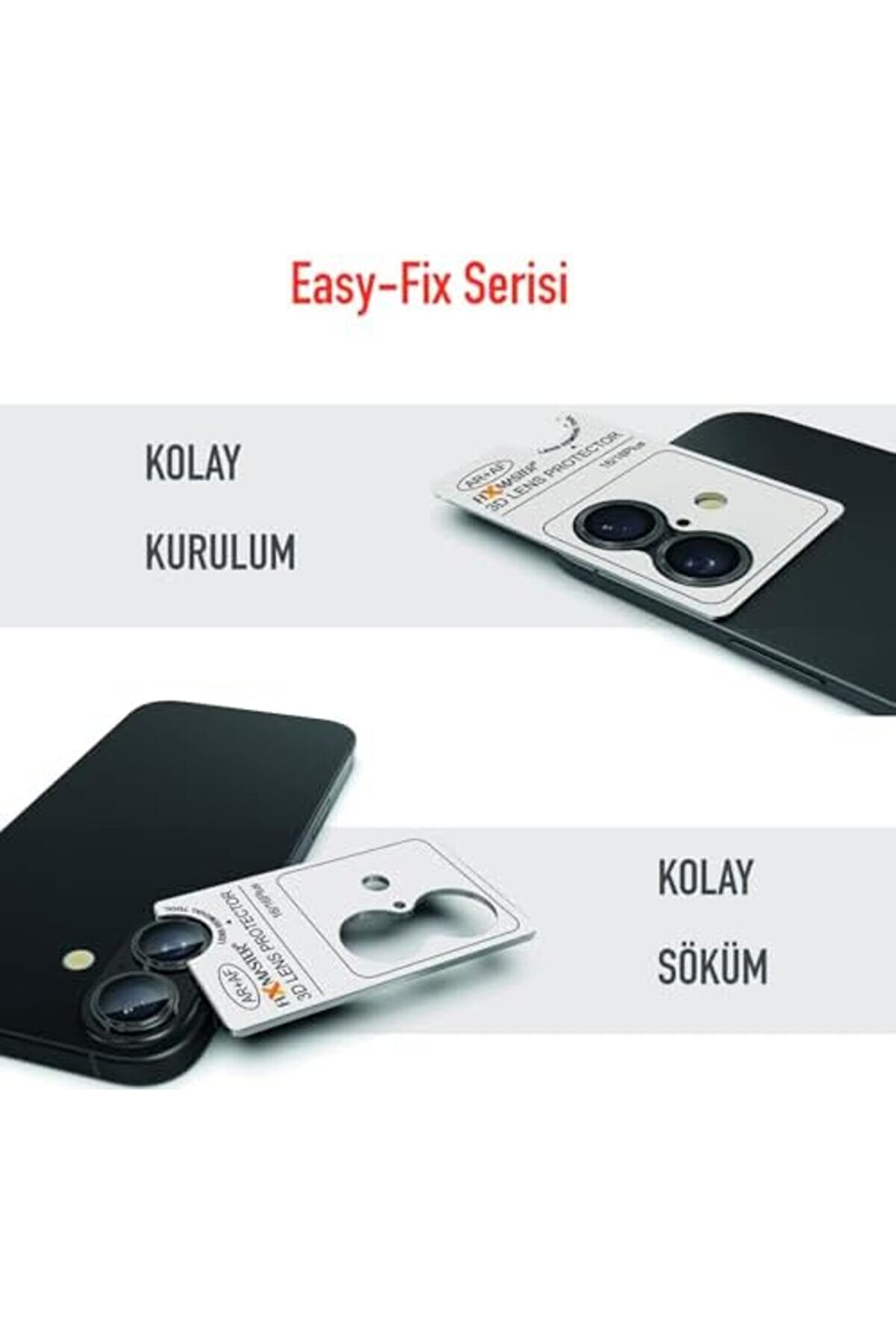 İphone 15-15 Plus Uyumlu Kamera Lens Koruyucu, Kolay Kurulum, Alümi̇nyum Alaşımlı Çerçeve, Darbelere