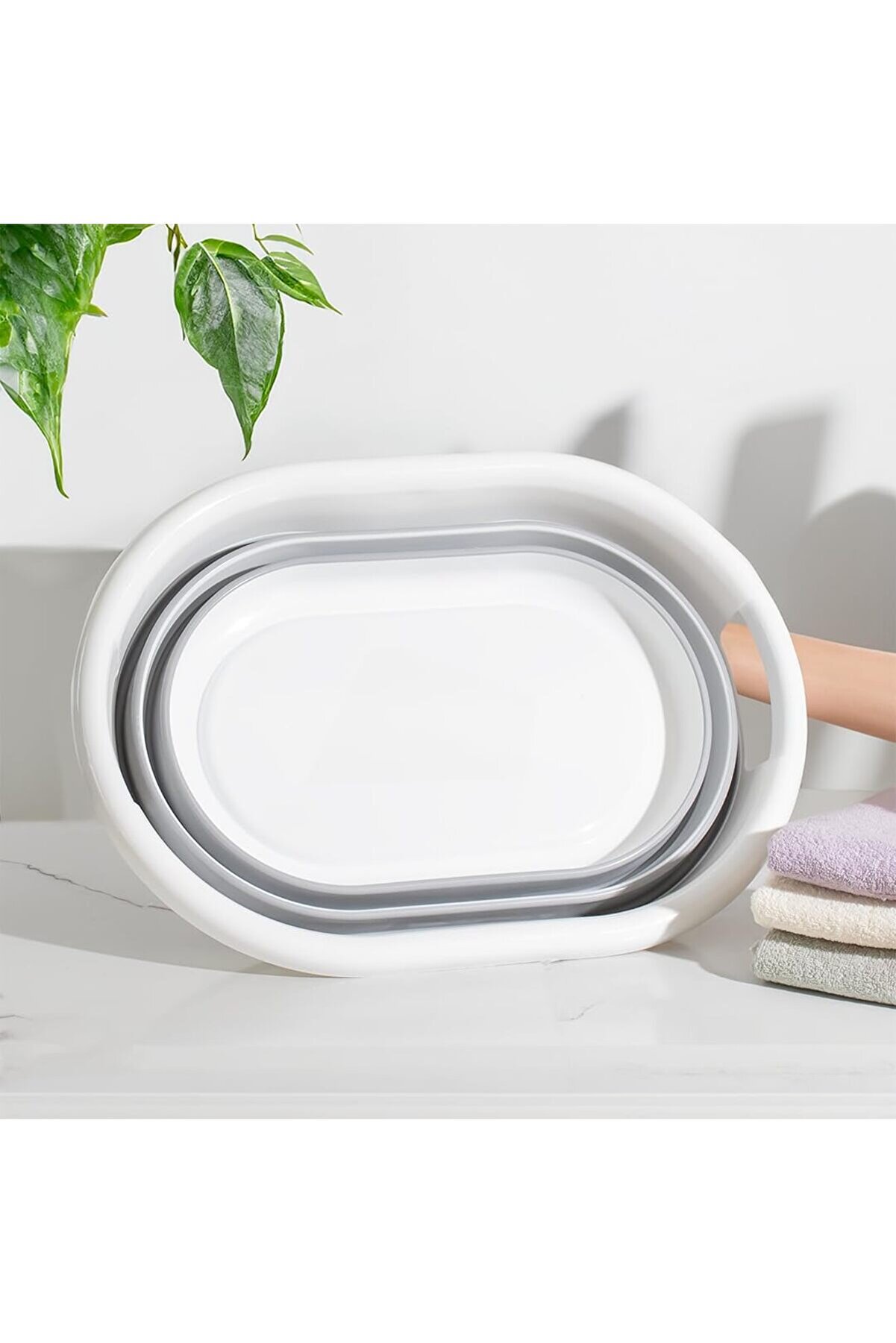 STOREMAX LA-550 Katlanabilir Çamaşır Sepeti Akordiyon Katlanır Sele Sepet Silikon Çamaşır Sepeti 26 L 101477