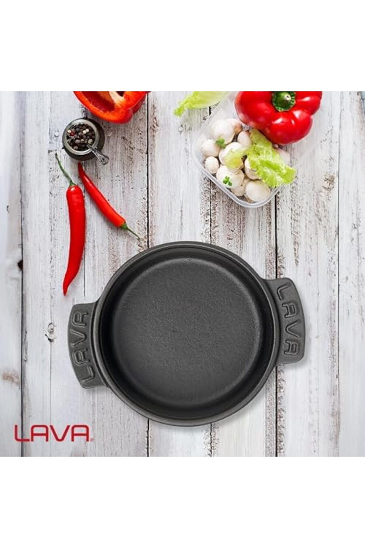 Modashi̇ne Pi̇şi̇rme Kabı, Lv Eco Gv 11, Yuvarlak Güveç, Çap 11 Cm, Dökme Demi̇r, Si̇yah Modascope 101477