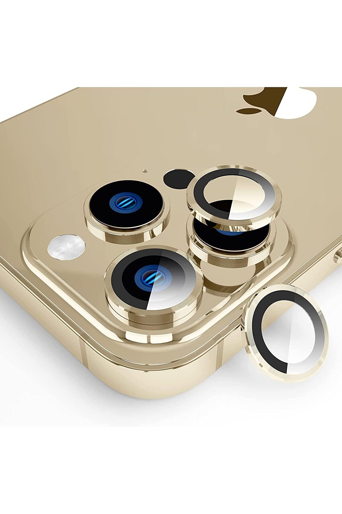STOREMAX İphone 13 Pro / 13 Pro Max ile Uyumlu Alaşım Çerçeveli Tempered Glass Kamera Lens Kırılmaz Cam ( )