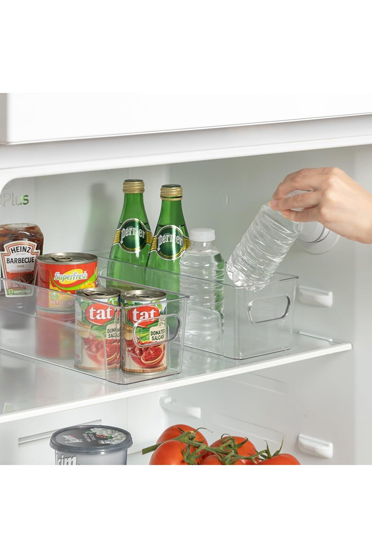 STOREMAX 1 Adet Şefaf Akrilik Buzdolabı ve Mutfaklar İçin, İçeçek ve Gıda Düzenleyici Organizer 1014773