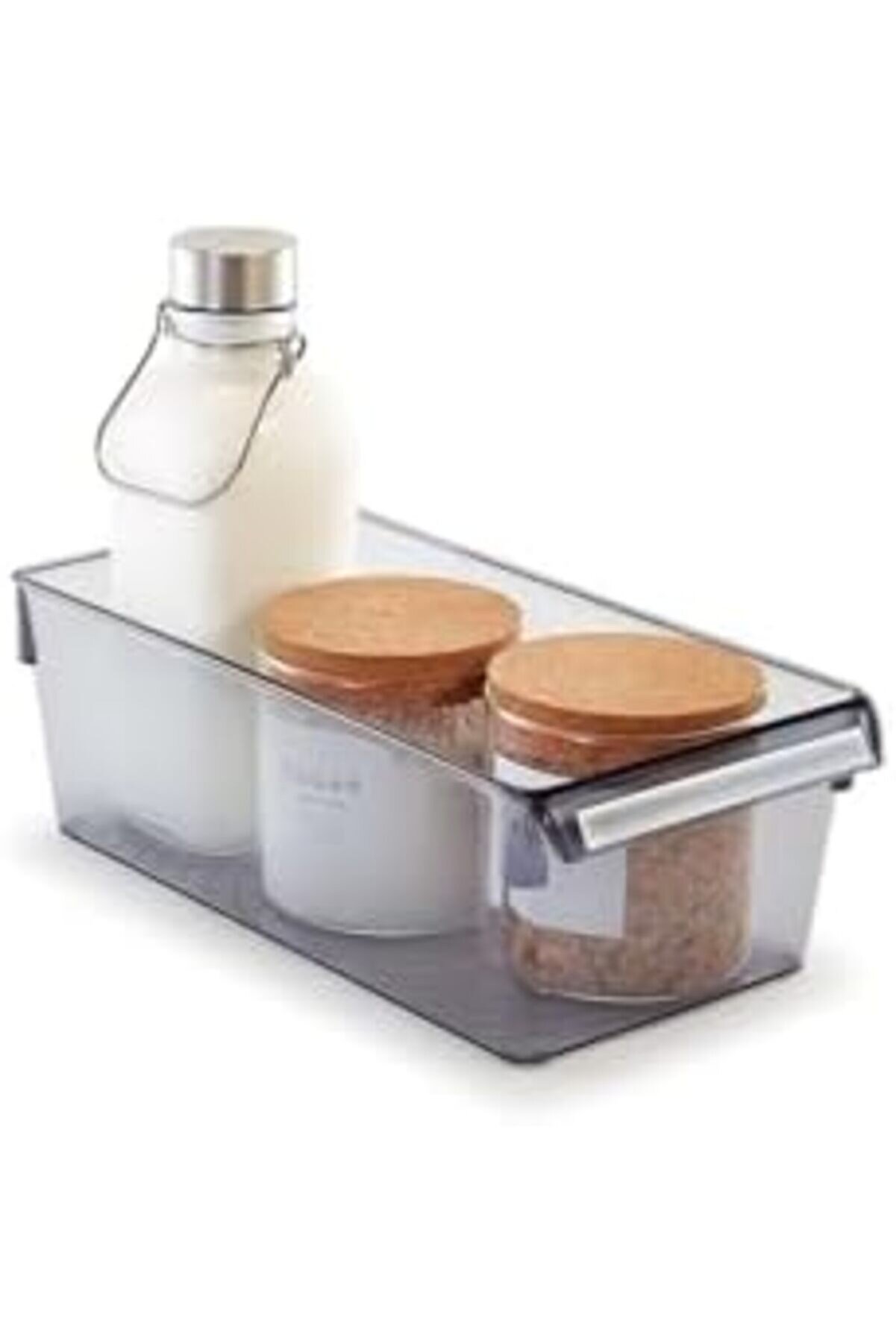 M-E27-10-25 Düzenleyi̇ci̇ Raf, Di̇kdörtgen, 290X150X100 Mm, Şeffaf Si̇yah 1014773