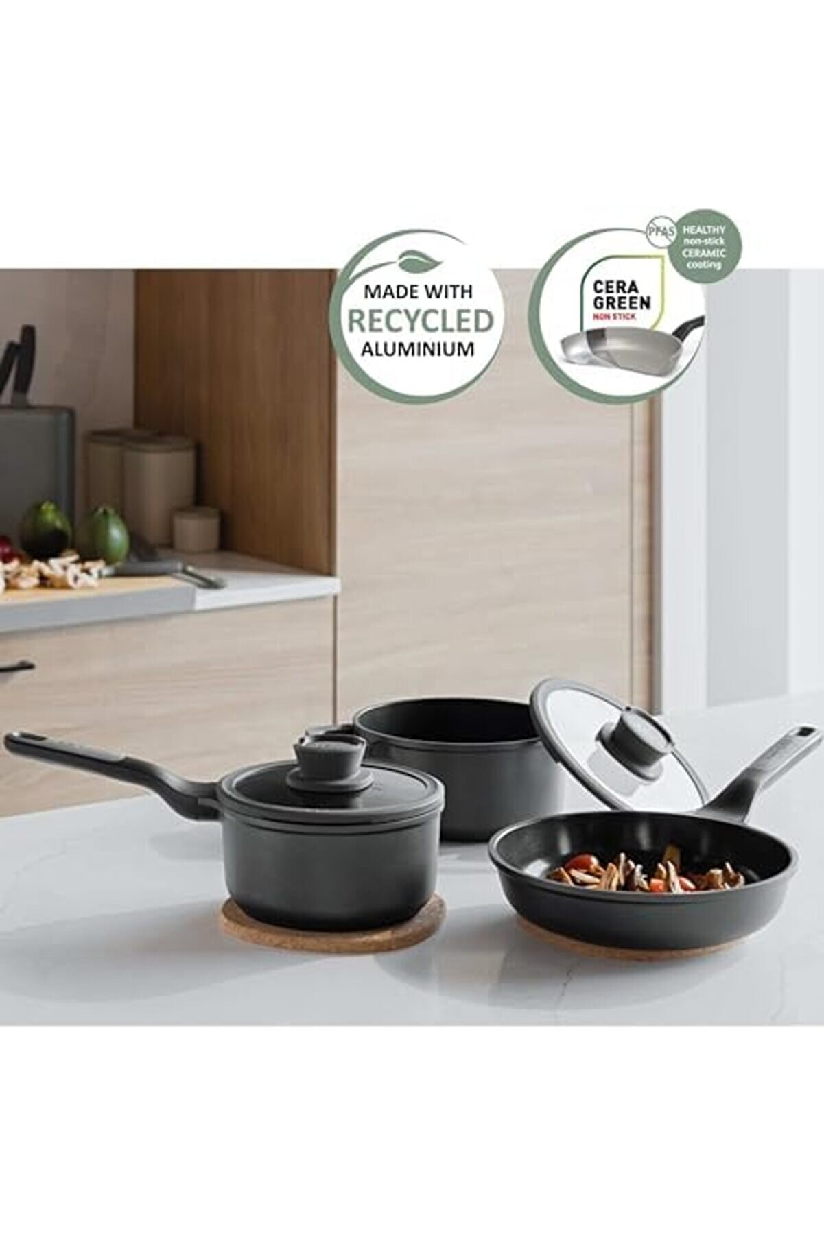 Modashi̇ne Yapışmaz Kapaklı Döküm Sos Tenceresi̇ 18 Cm Modascope 1014773