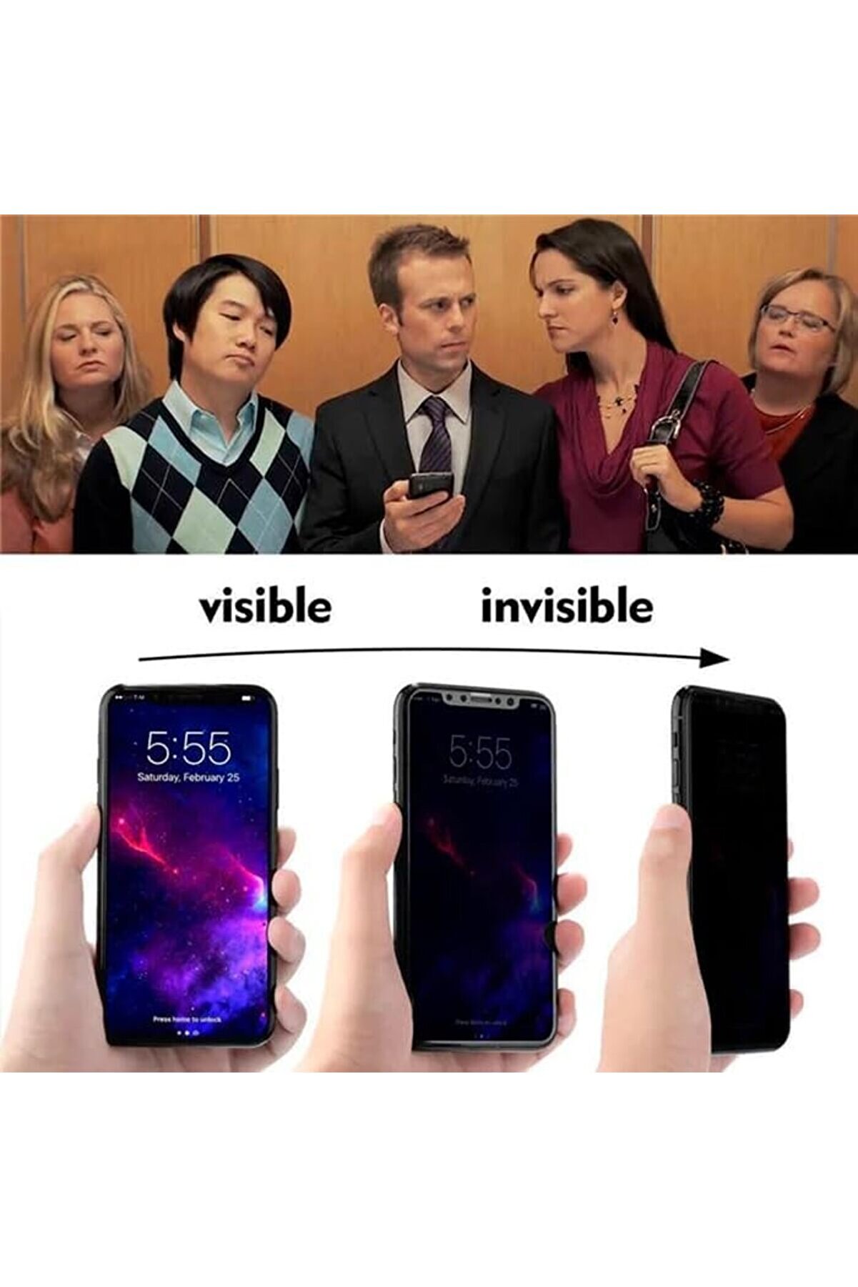 6D Cam Hayalet Ekran Pri̇vacy Glass Bi̇r Numara &Uuml;r&uuml;n Sağlam Kali̇teli̇  ( 11 - Xr) 1