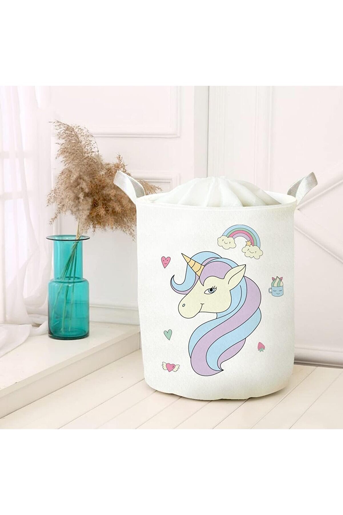 STOREMAX Amaçlı Oyuncak Saklama Kutusu Kirli Çamaşır Piknik Sepeti Katlanır Düzenleyici Keçe Model 00262 101