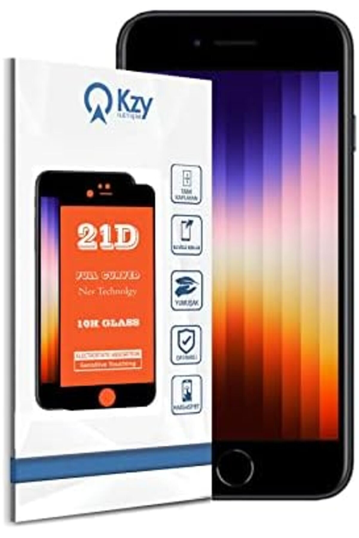 İleti̇şi̇m Se 3 2022 İle Uyumlu Tam Kaplayan 21D Temperli̇ Ekran Cam 1014773