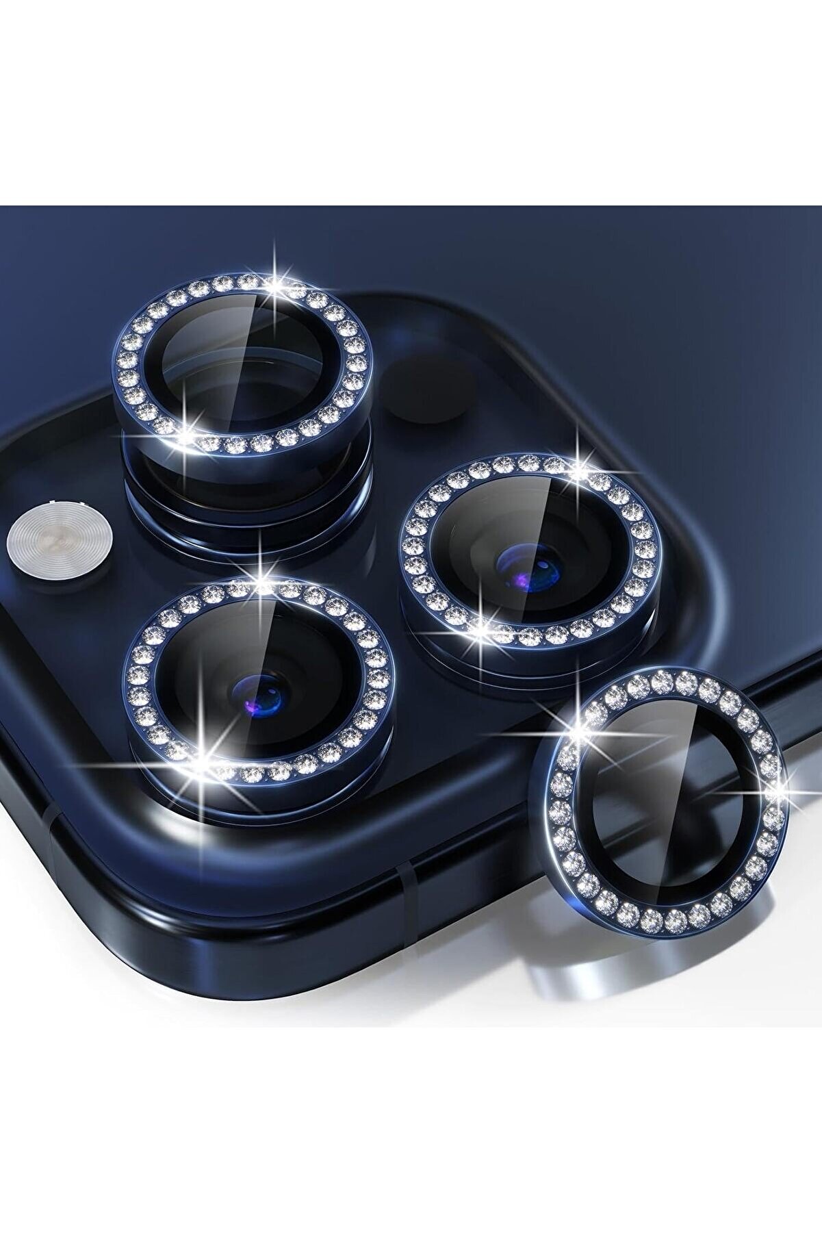 STOREMAX 15 Pro,15 Pro Max için, TAŞLI, Kamera Lens, Basit Kurulum, HD Görüntü, Metal Çerçeve, 9H Temperli Ca