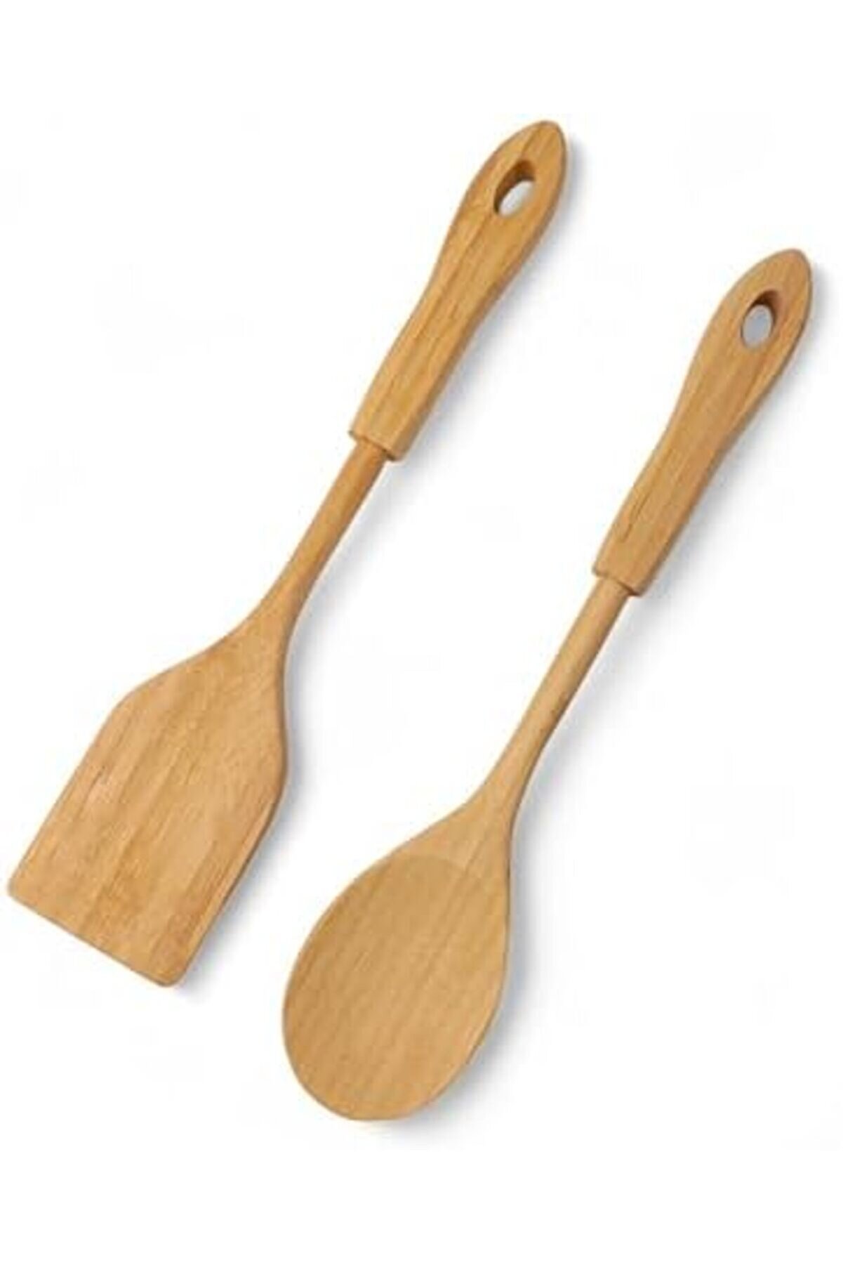 Bambu 2 Li̇ Servi̇s Seti̇, Tavalarınız Ve Kızarmanız İçi̇n Spatula, Servi̇sleri̇ni̇z İçi̇n Büyük Kaşık