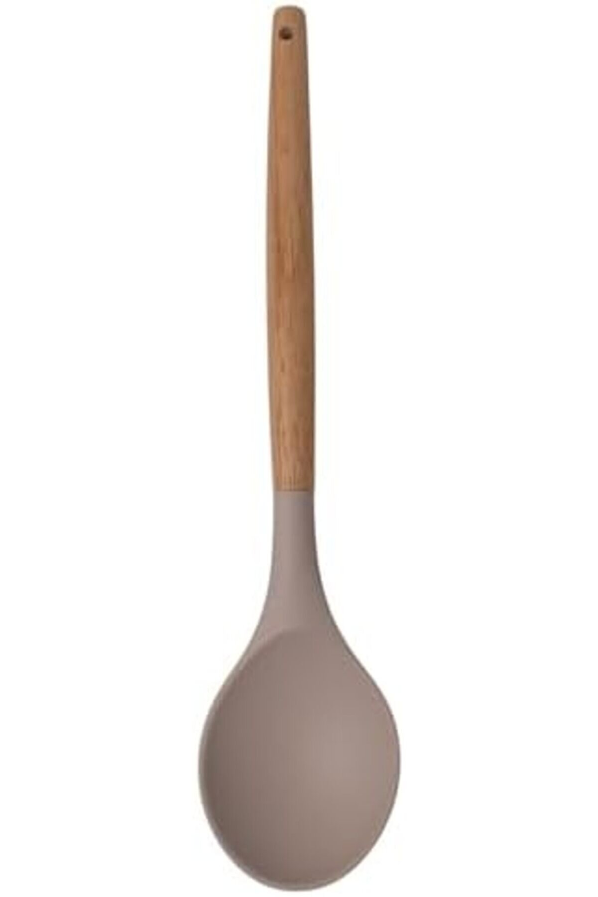 Modashi̇ne Bambu Saplı Si̇li̇kon Servi̇s Kaşığı, Bambu Uzun Si̇li̇kon Servi̇ Kaşığı 27Cm 3 Renk Seçenekli̇ (