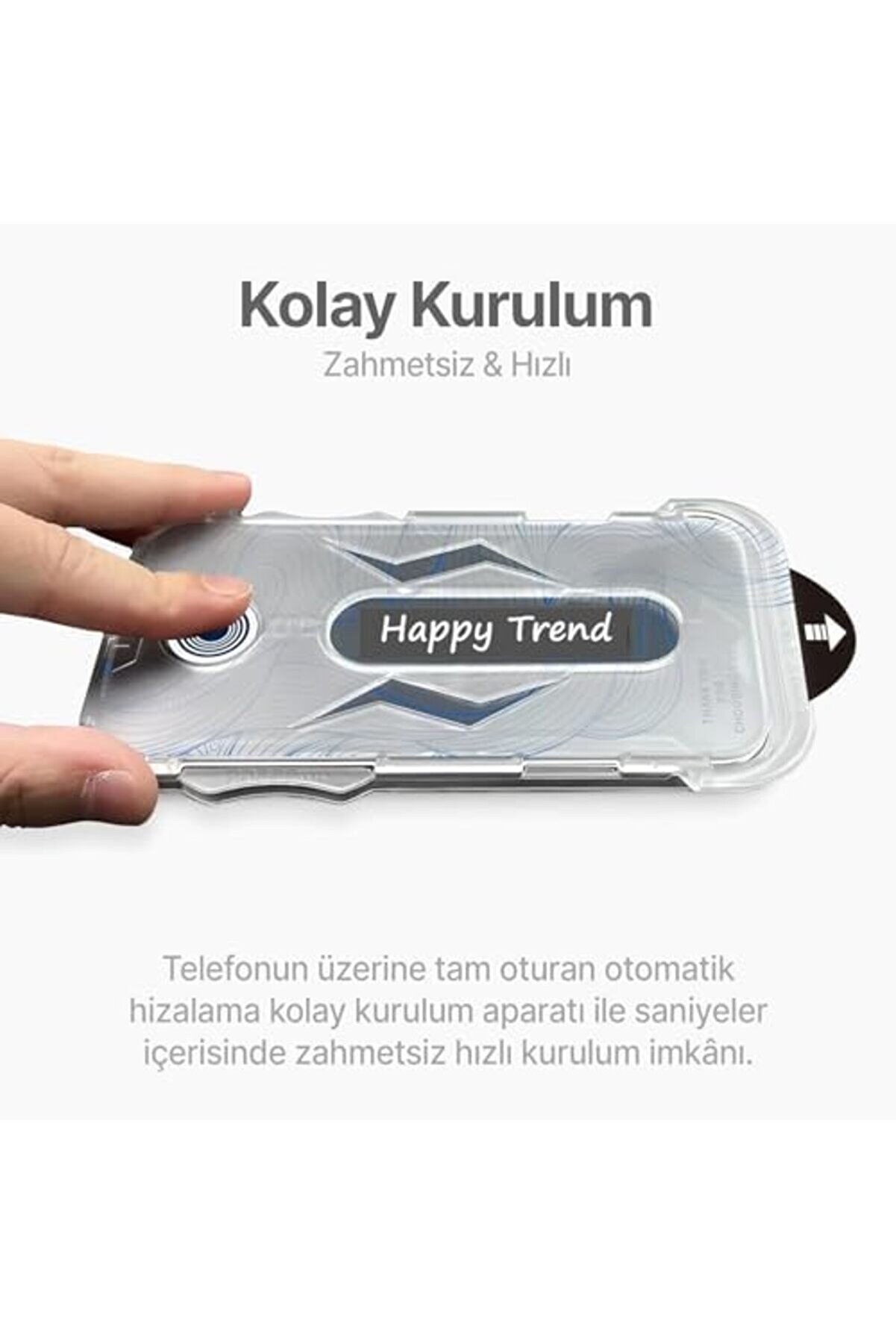 15 Pro Max Uyumlu Hi̇zalama Aparatlı Cam Takılırken Camın Kesi̇nli̇kle Toz Bırakmayan Tam Koruma Sağlay