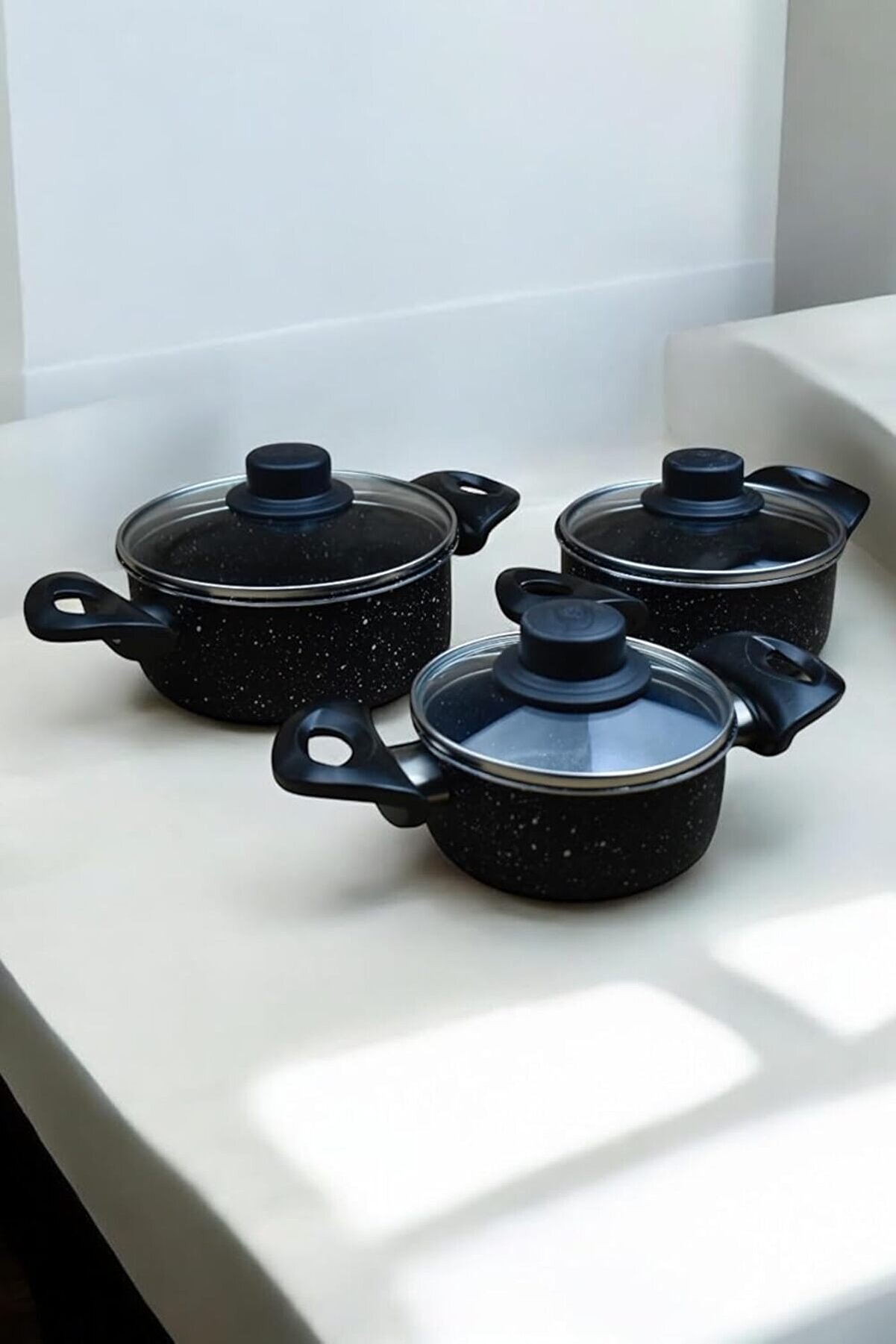 STOREMAX modashine Boy Granit Tencere Takımı/Sos, Yemek Isıtma Tencere Seti modascope 1014773