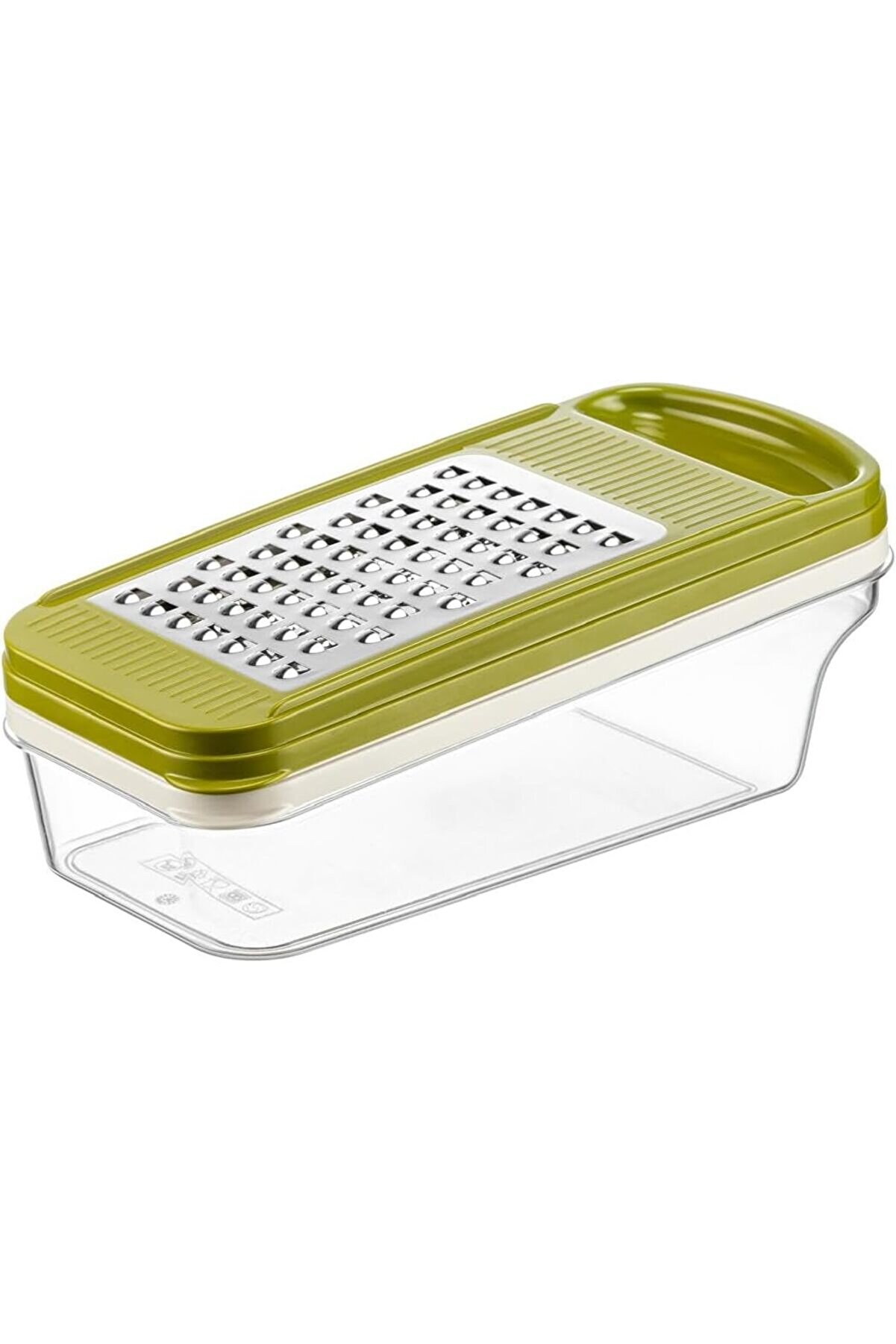 STOREMAX shopverse 3 Bıçaklı Yatay Rende, Rondo Rondoğrayıcı, Saklama Kabı Hazneli Kapaklı Plastik Rende, Çok