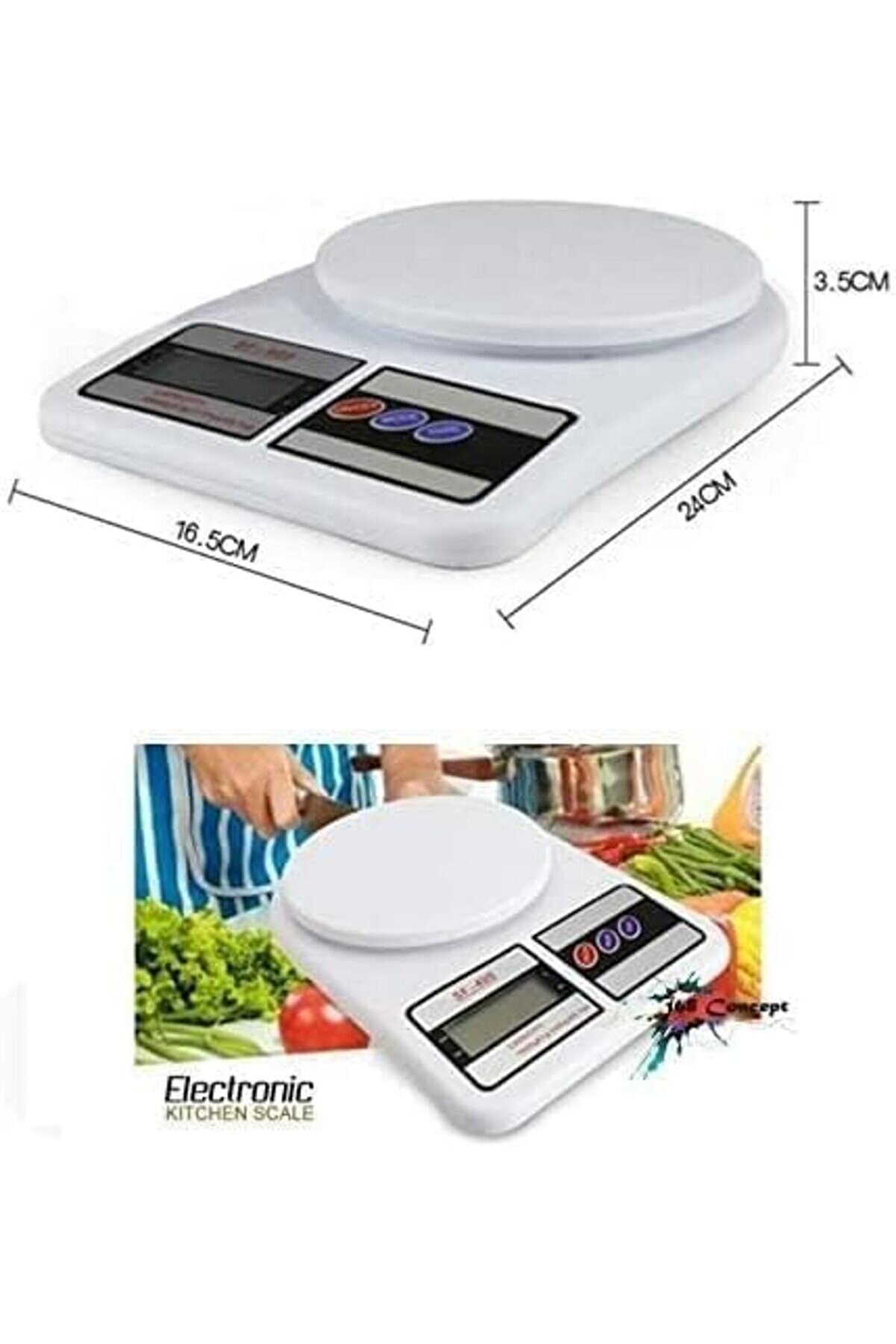 Modashi̇ne Elektroni̇k Mutfak Tartısı – 10 Kg Kapasi̇te, 1 Gr, Dara Fonksi̇yonu, Lcd Ekran, A++ Enerji̇ S