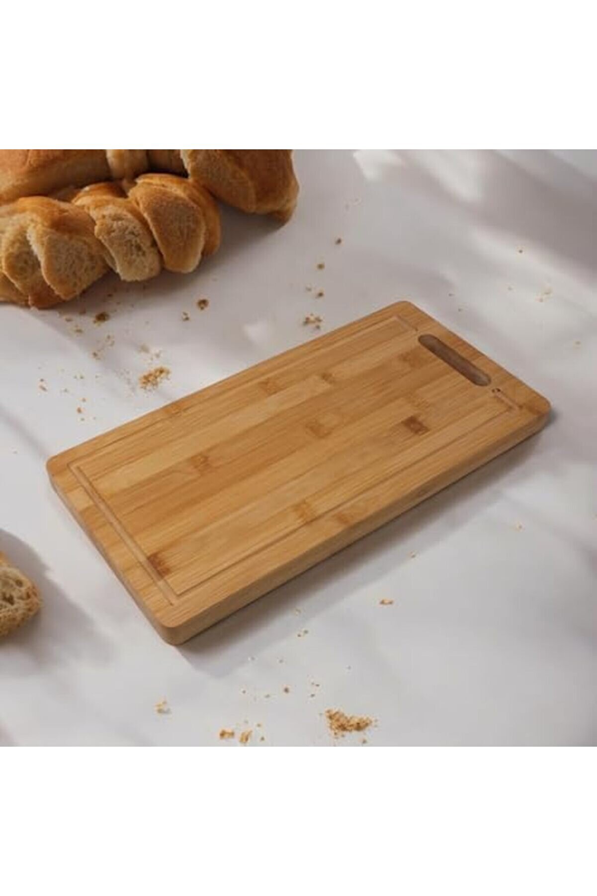 Mrtshoppng Kalın Bambu Kesme Tahtası - Büyük Boy Yıkanabi̇li̇r Doğrama Tahtası (Düz-37