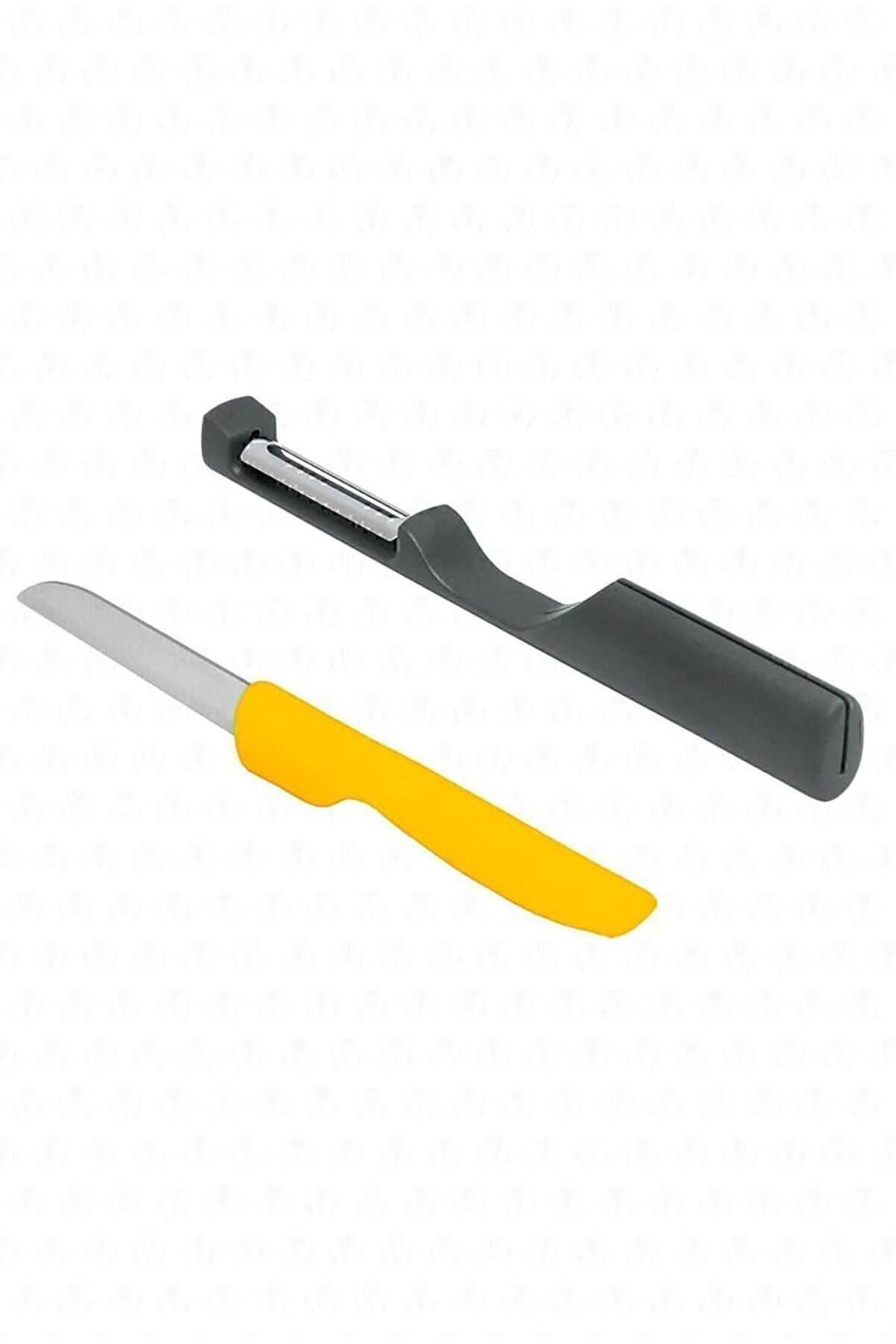 STOREMAX modashine Delos 2 In 1 Paslanmaz Çelik Bıçak Ve Soyacak Seti Turuncu Vlt1426 modascope 1014773