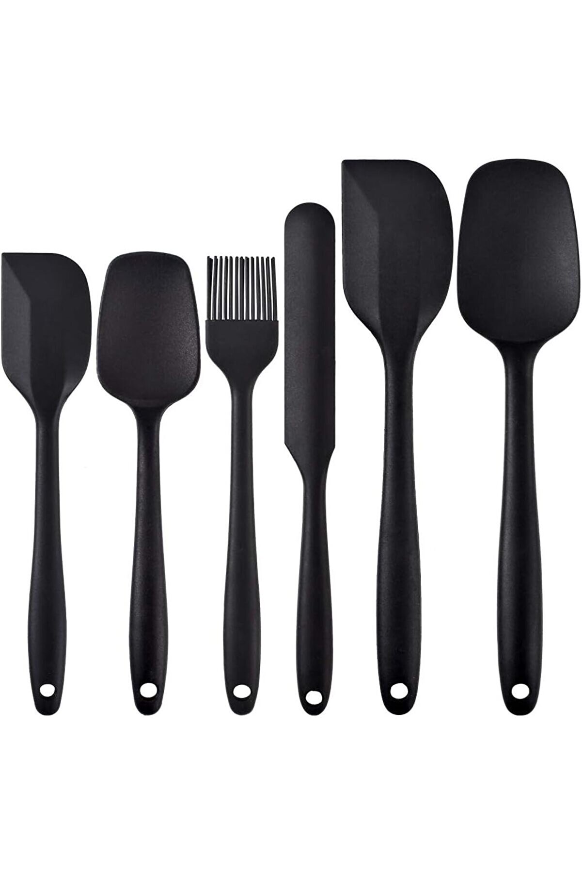 STOREMAX Isıya Dayanıklı Silikon Spatula Seti, 6 Parça Set, Yapışmaz Kauçuk Spatula Mutfak Gereçleri Paslanma