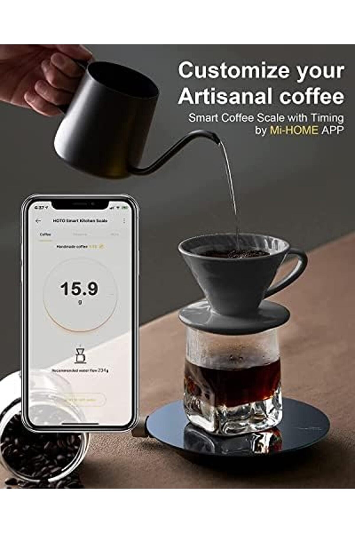 Modashi̇ne Akıllı Gıda Tartısı, Mutfak Tartısı, Ağırlık Gramları Ve Oz, Kahve Tartısı, 0,1 G Yüksek H