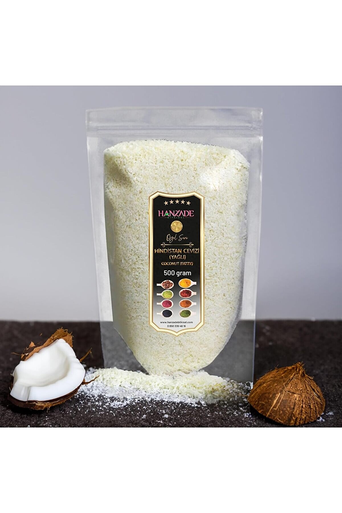 STOREMAX modashine Bitkisel Hindistan Cevizi İri Taneli Rende 500 Gr - Yağı Alınmamış Tam Yağlı modascope 101