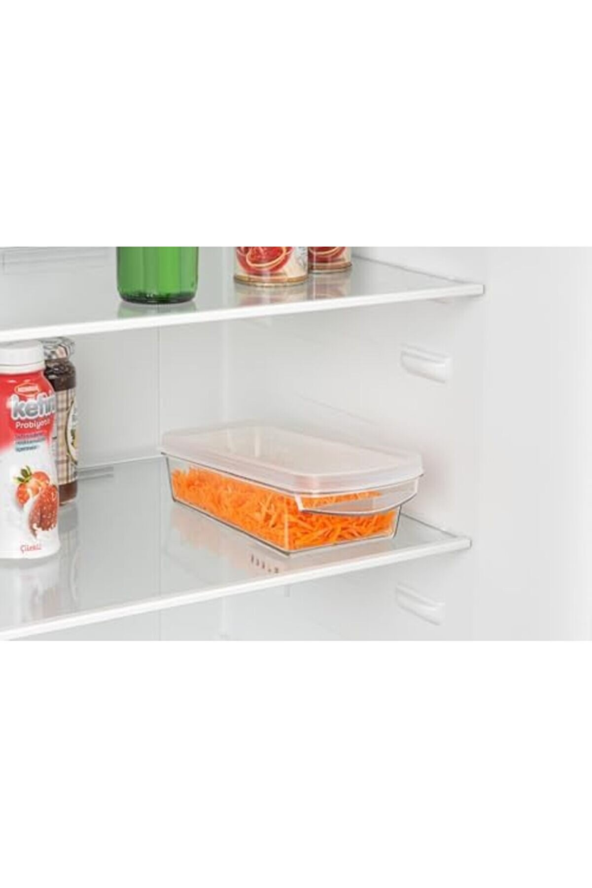 Shopverse 3 Bıçaklı Yatay Rende, Rondo Rondoğrayıcı, Saklama Kabı Hazneli̇ Kapaklı Plasti̇k Rende, Çok