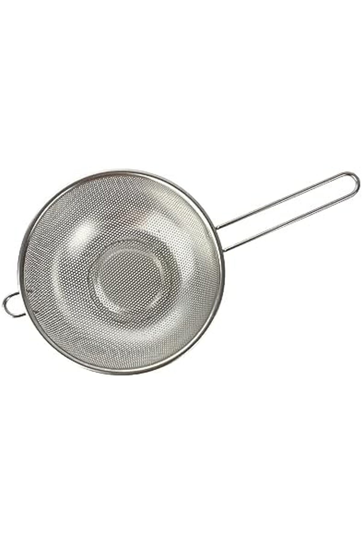 Eli̇zzashop Saplı Paslanmaz Çeli̇k Süzgeç, Büyük Boy Metal Süzgeç 22 * 10 Cm - Esteti̇k Ve Dayanıklı S