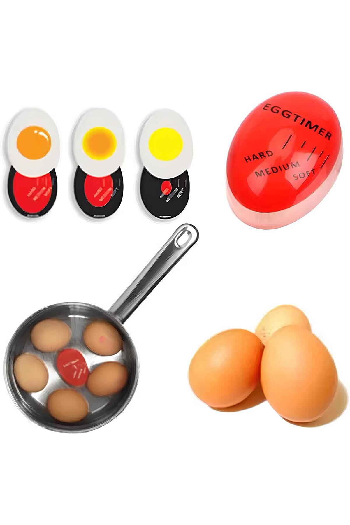 STOREMAX modashine Dublör Yumurta Zamanlayıcı Egg Timer –, Katı ve Akışkan Yumurta İçin Duyarlı Haşlama Yardı