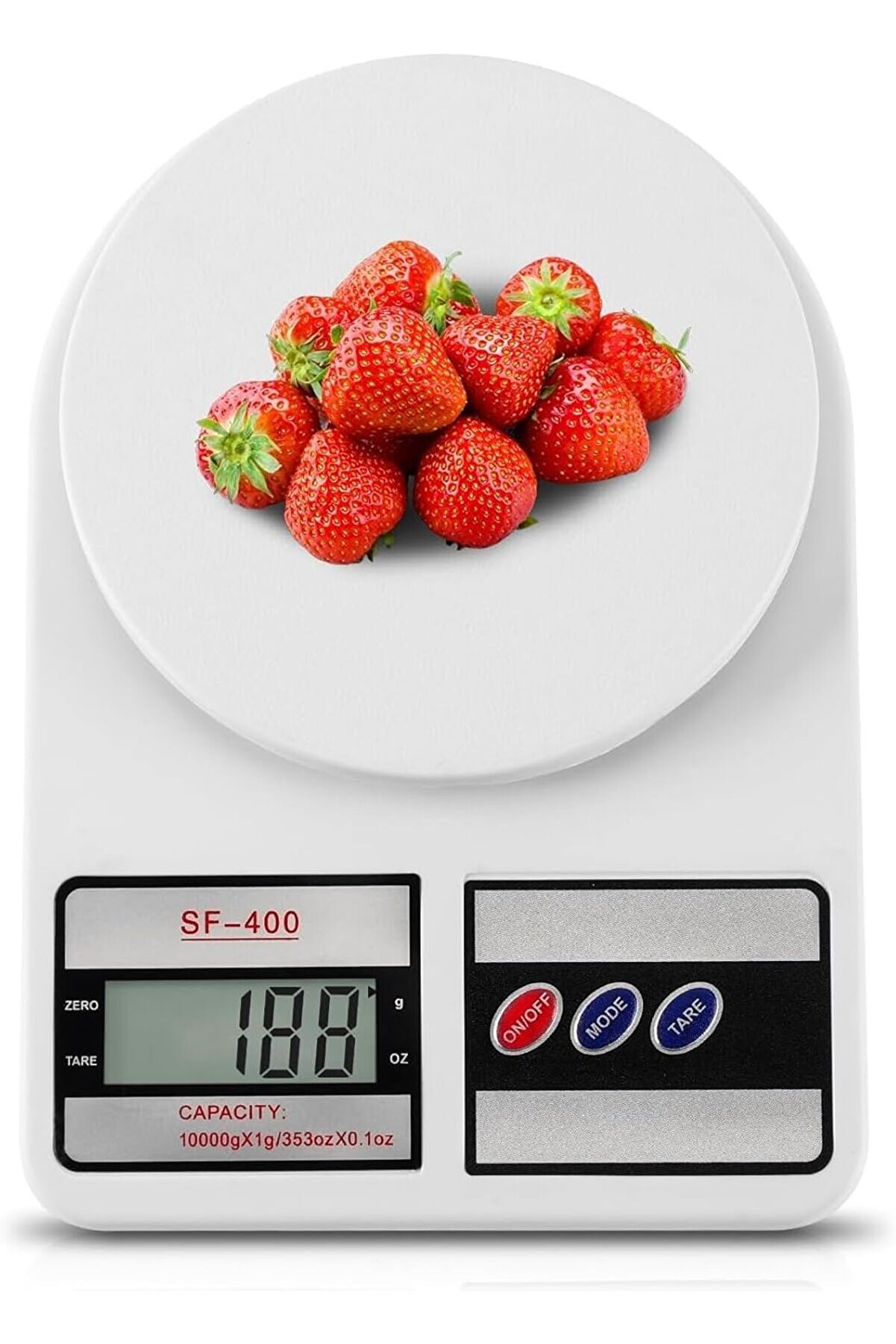 STOREMAX modashine Mutfak Terazisi, 10 kg Kapasiteli, 1g Hassasiyetli, LCD Ekranlı, 5 Birimli Ölçüm, Dara Fon