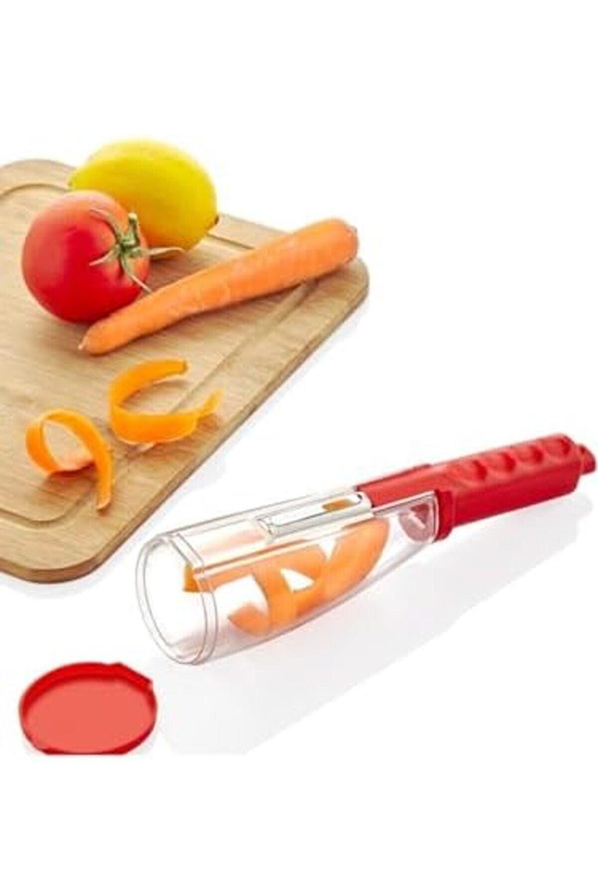 Modashi̇ne Hazneli̇ Spi̇ral Meyve Sebze Soyacağı, Kullanım, Ergonomi̇k Sap, Paslanmaz Çeli̇k Bıçak Modasc