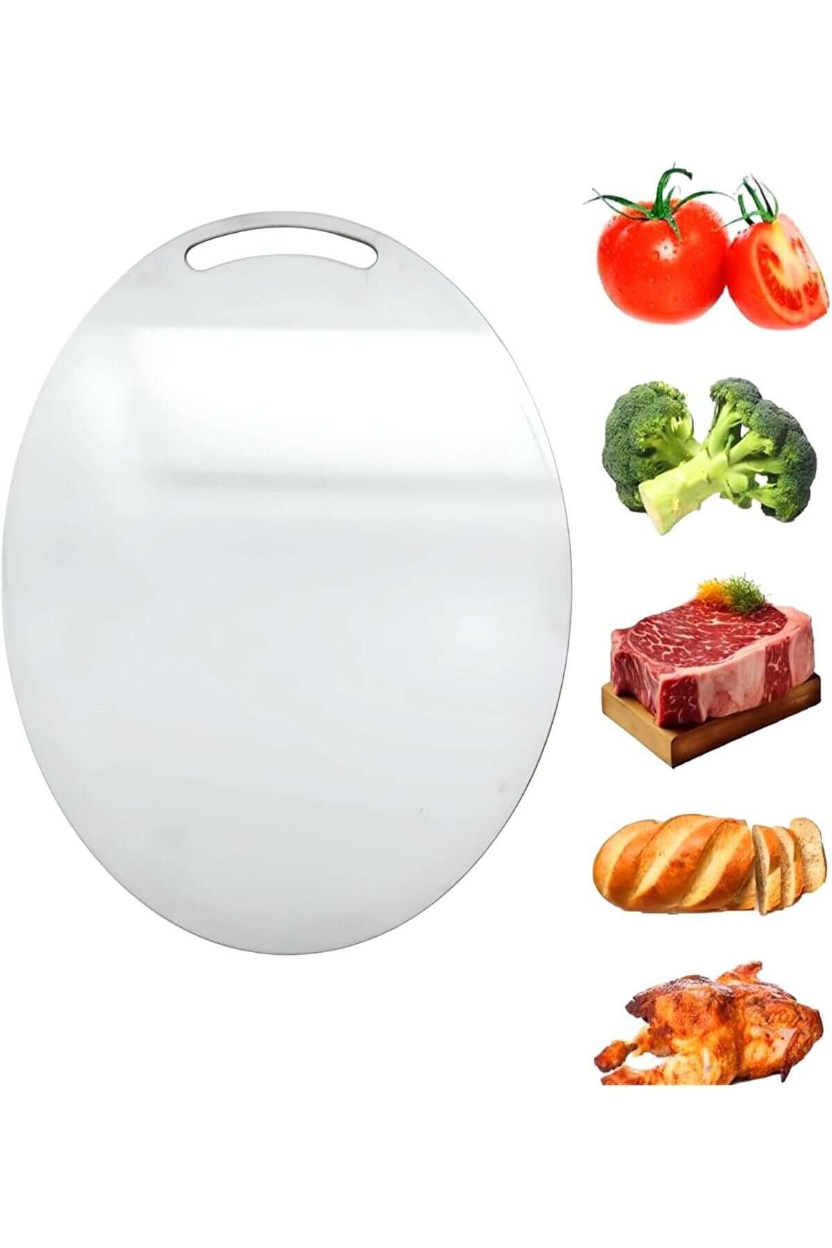 STOREMAX modashine Kesim Paslanmaz Çelik Kesme Tahtası Mutfak Piknik İçin 304 Kalite Küf Tutma