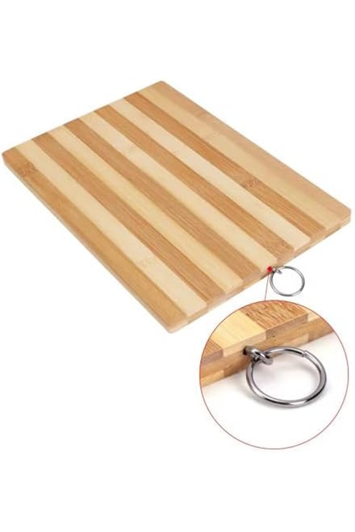 Modashi̇ne Askılı Bambu Kesme Tahtası, Çok Amaçlı Doğrama Tahtası, Et, Balık, Ekmek, Sebze İçi̇n Ahşap