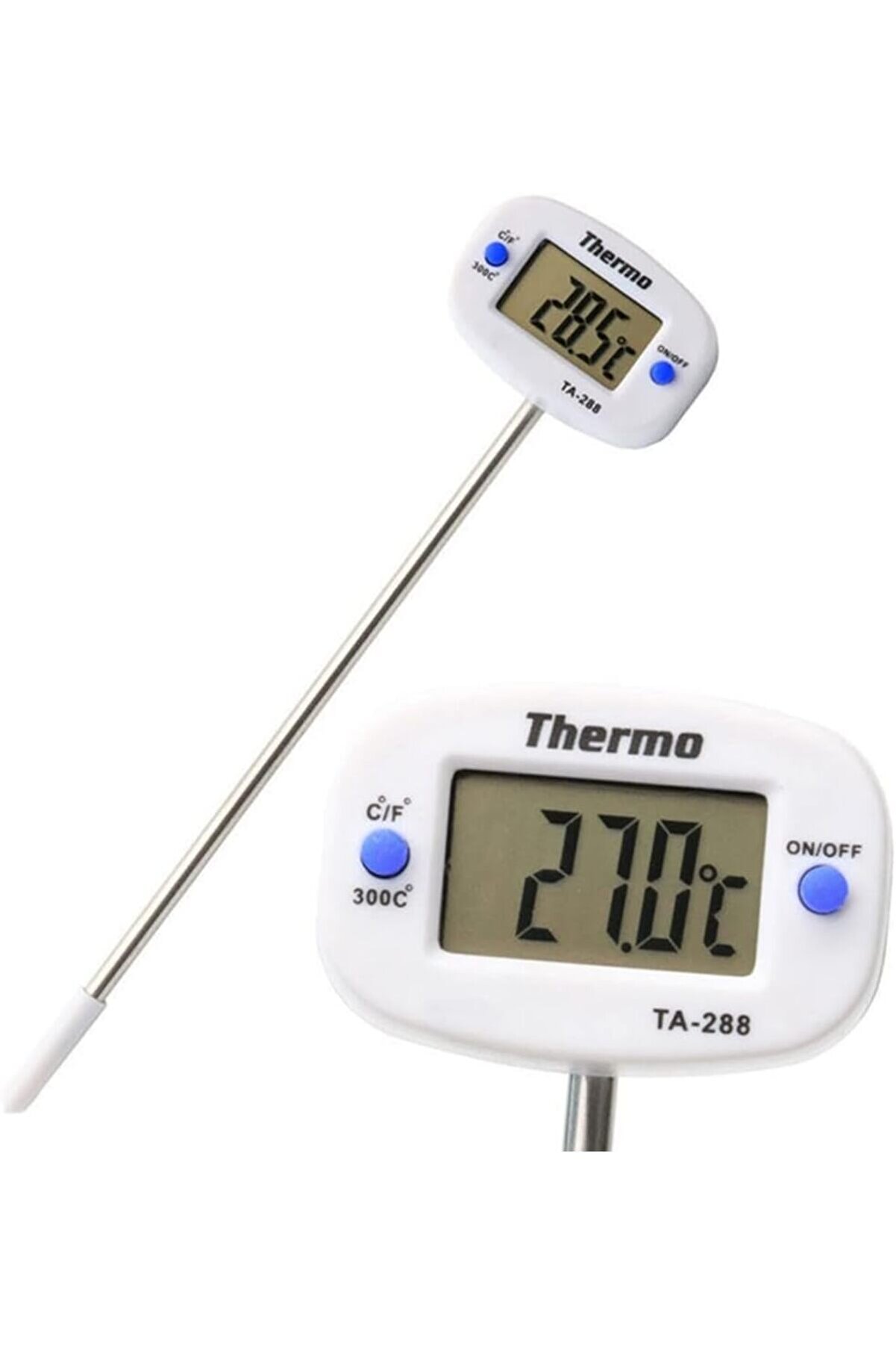 STOREMAX modashine Thermo Ta-288 Oynar Başlıklı Mutfak Yemek Termometresi Paslanmaz Çelik Ölçer modascope 101