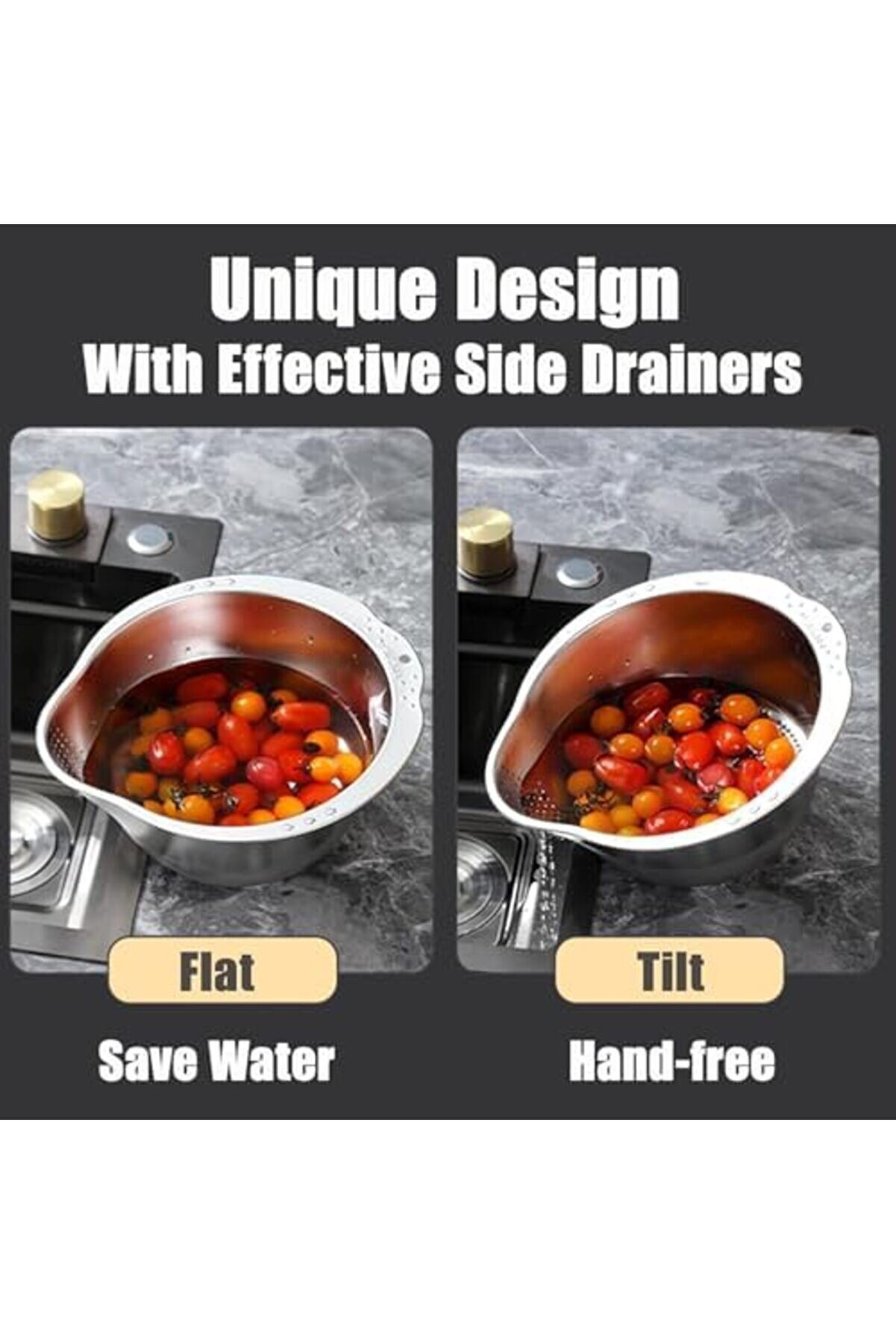 Modashi̇ne Çok Amaçlı Pi̇ri̇nç Meyve Makarna Süzgeci̇ Paslanmaz 304 Çeli̇k Modascope 1014773